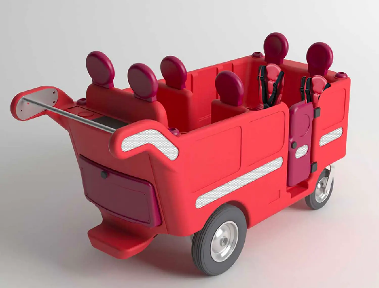 Carrozzino 6 Posti Espresso Elettrico Base Rosso - Carrozzine multiposto