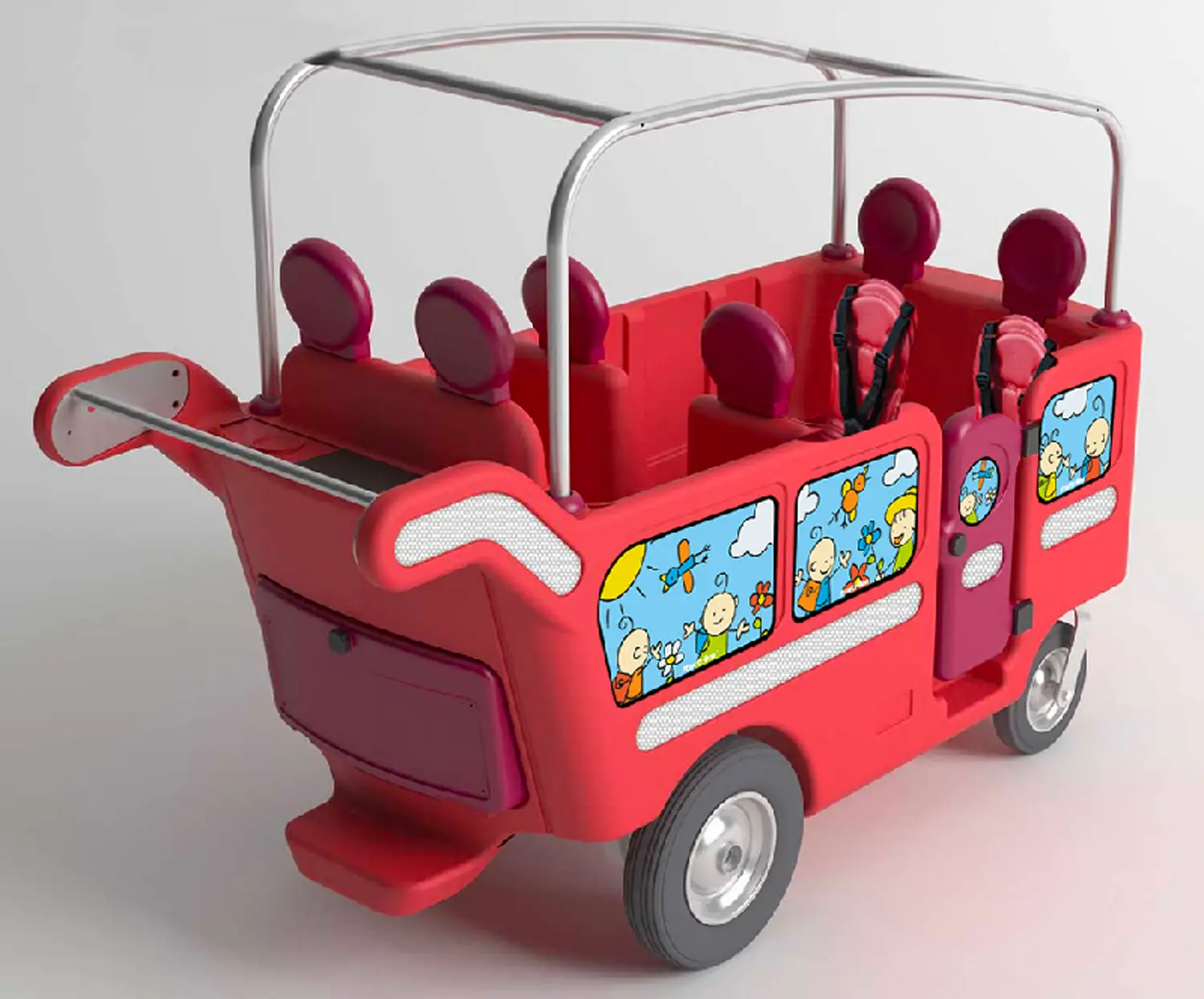 Carrozzino 6 Posti Espresso Elettrico Granturismo Rosso - Carrozzine multiposto