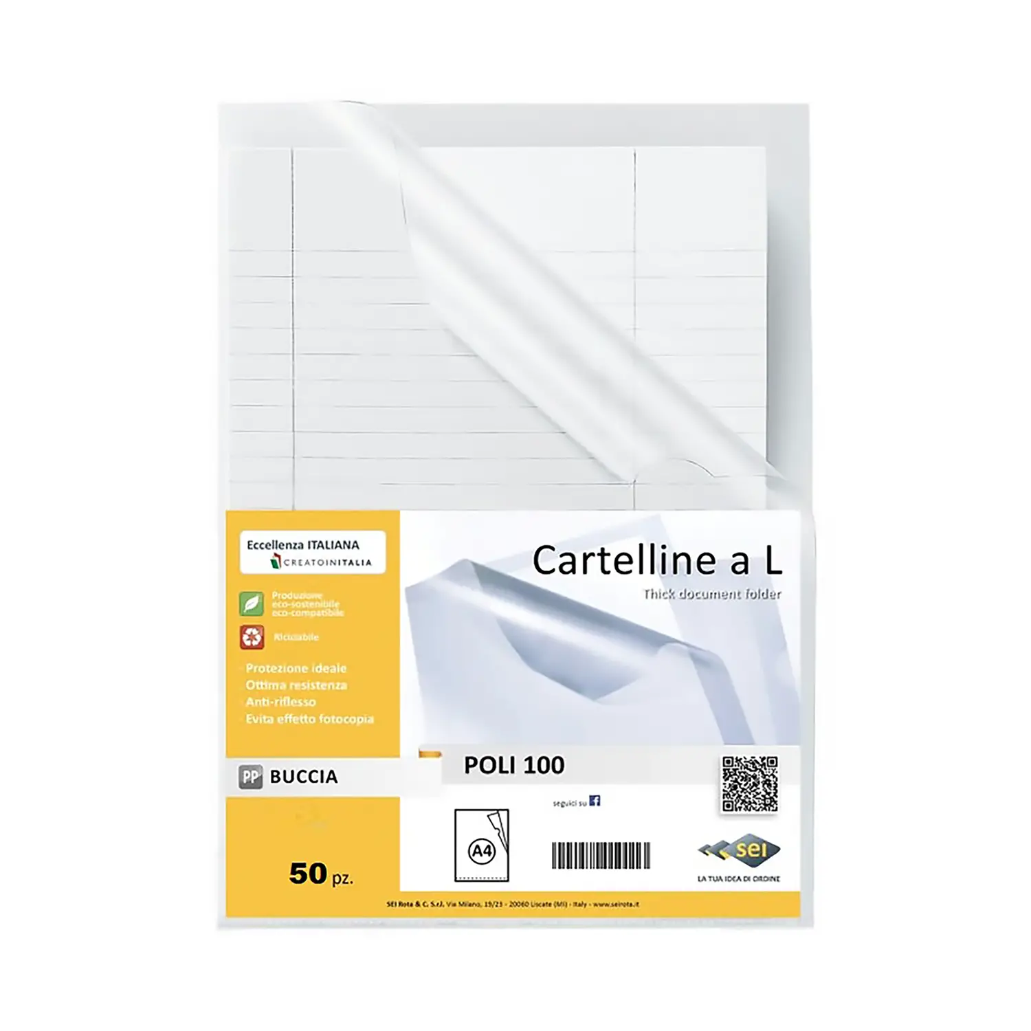 Buste Trasparenti Multifunzionali in Polietilene – 22x30 cm - Archiviazione