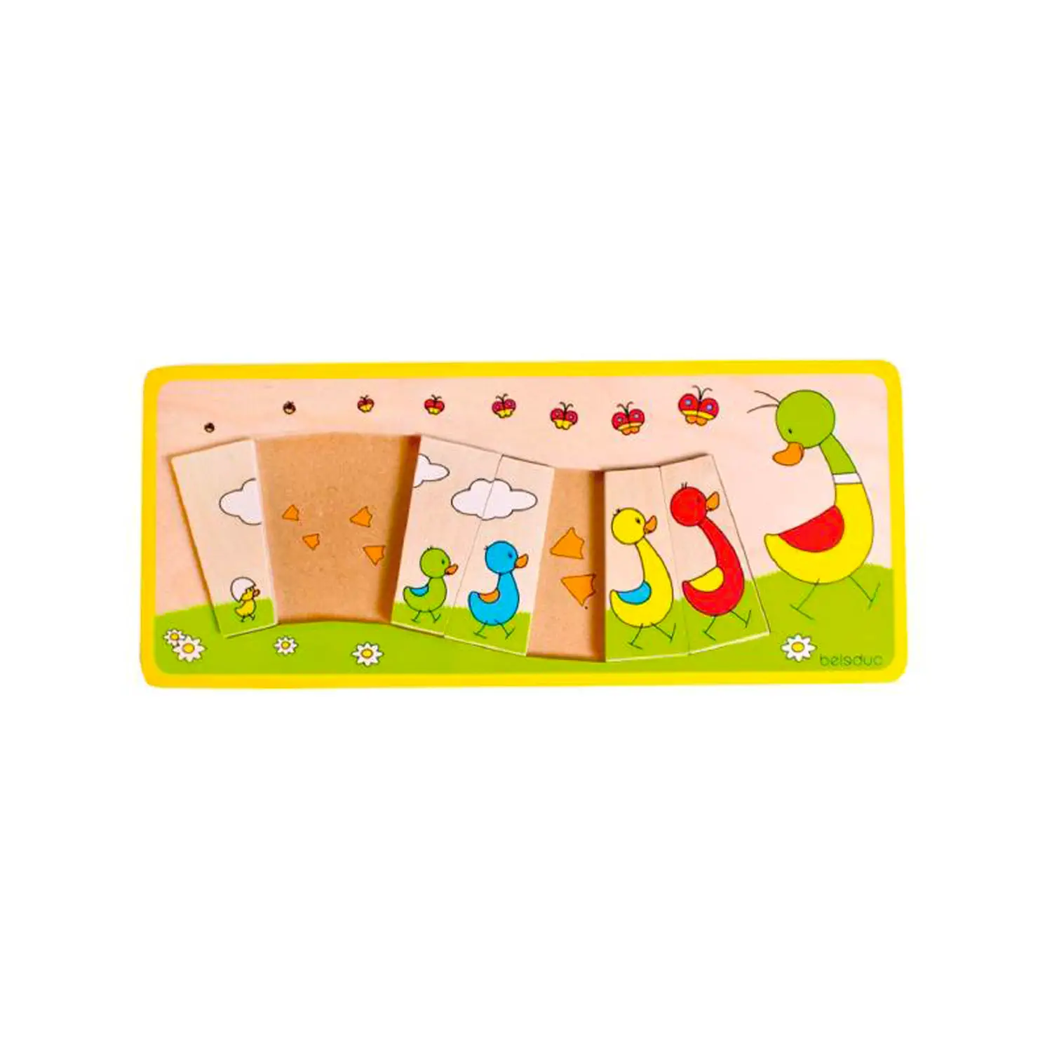 La Famiglia Dei Paperotti – 37,5x16 cm - Incastri e puzzle in legno