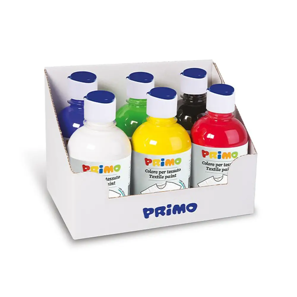 Colori Acrilici per Tessuto Primo – Set 6x300 ml - Colori per tessuto