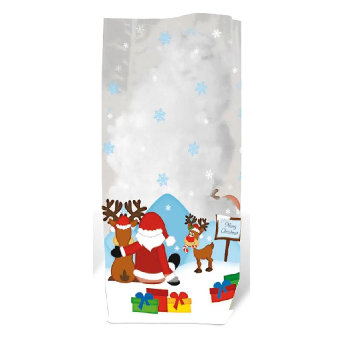 Sacchetti Cellophane Santa Claus – 10 Pezzi – Trasparenti e Alimentari - Carta e cartoncino