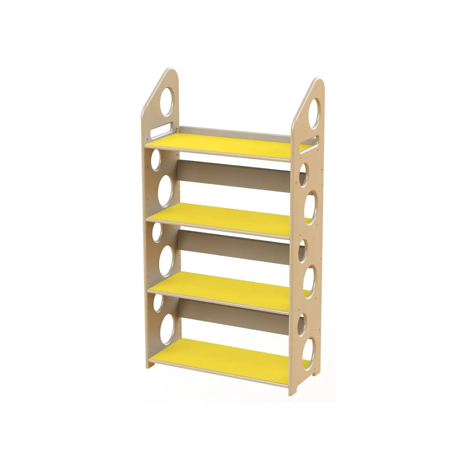 Modulo Libreria Media cm 133 - Giallo - Arredo per Scuola dell’Infanzia - Librerie e zone lettura