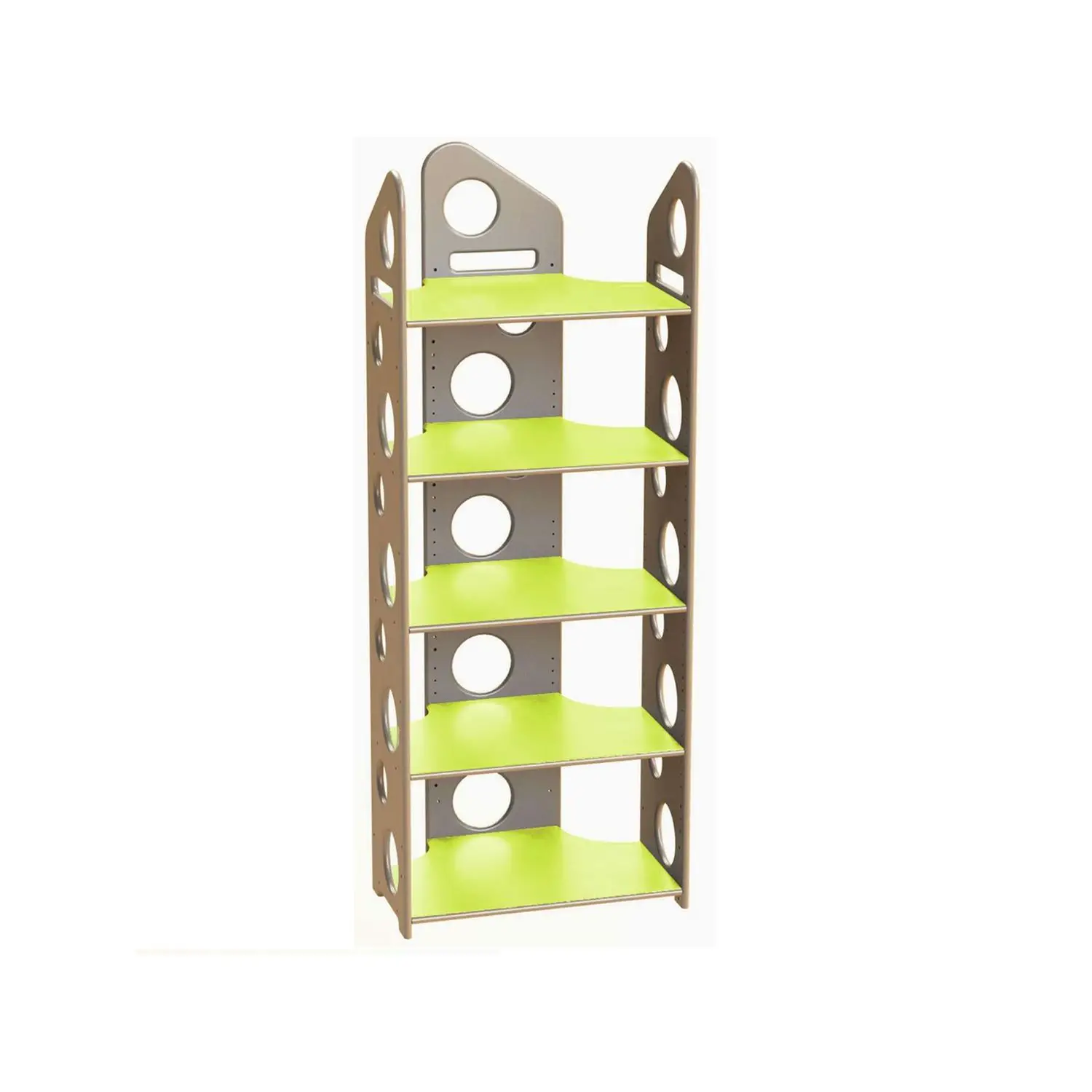 Modulo Libreria a T Alta - Verde - Arredo per Scuola dell’Infanzia - Librerie e zone lettura