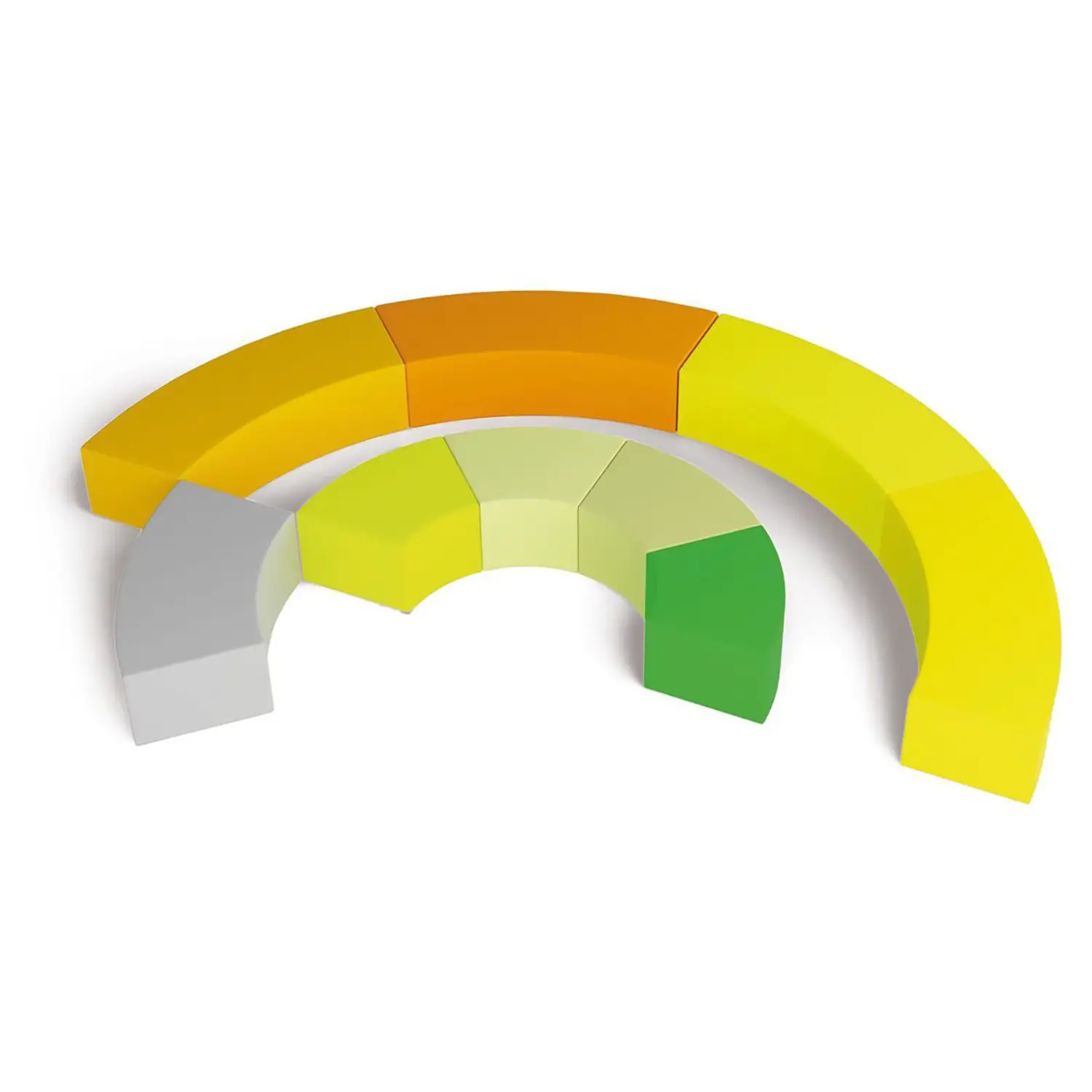 Set Sedute Morbide Nova Giallo 4 Pezzi - Arredo Nido e Infanzia