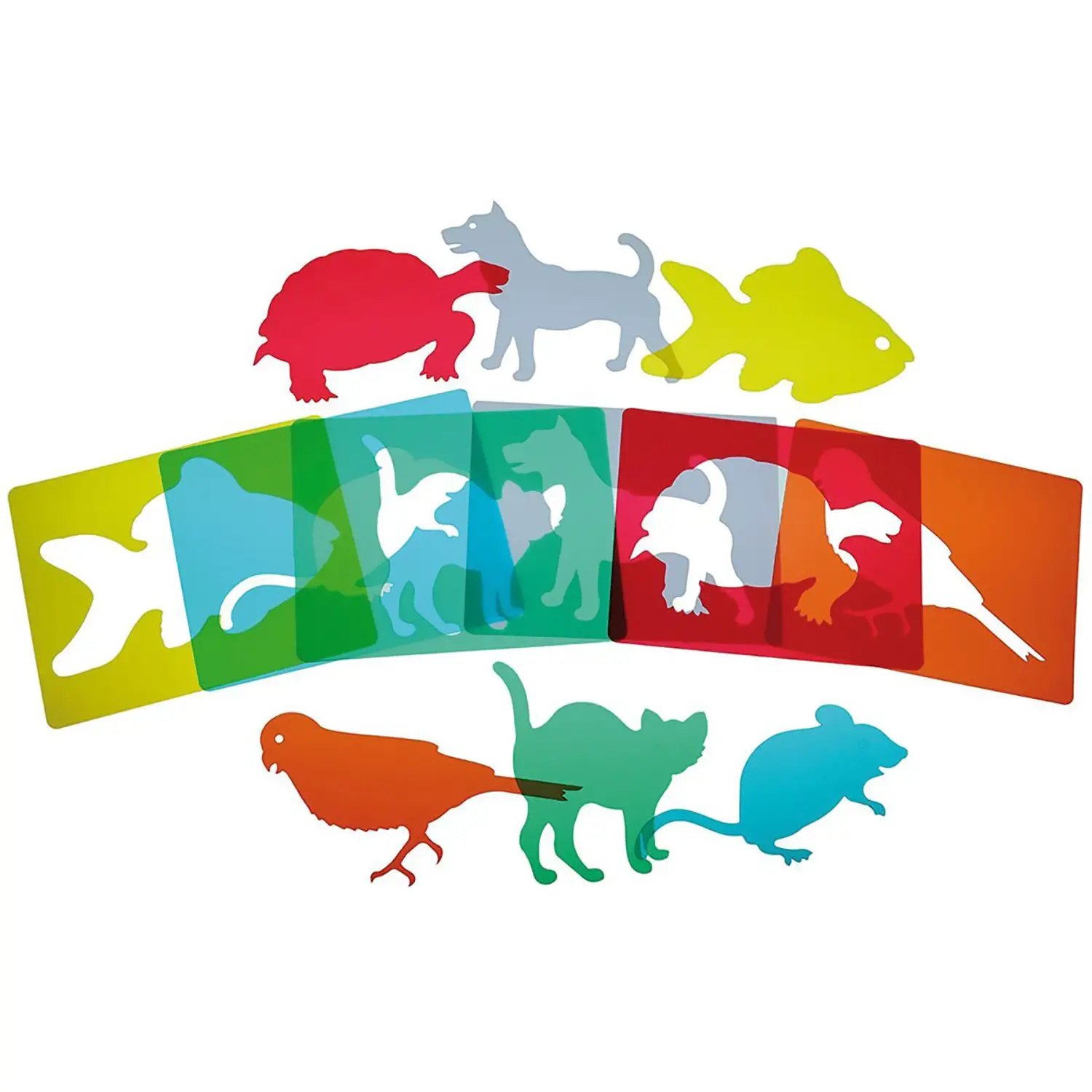 Stencil Animali Traslucenti – 6 Pezzi - Stencil