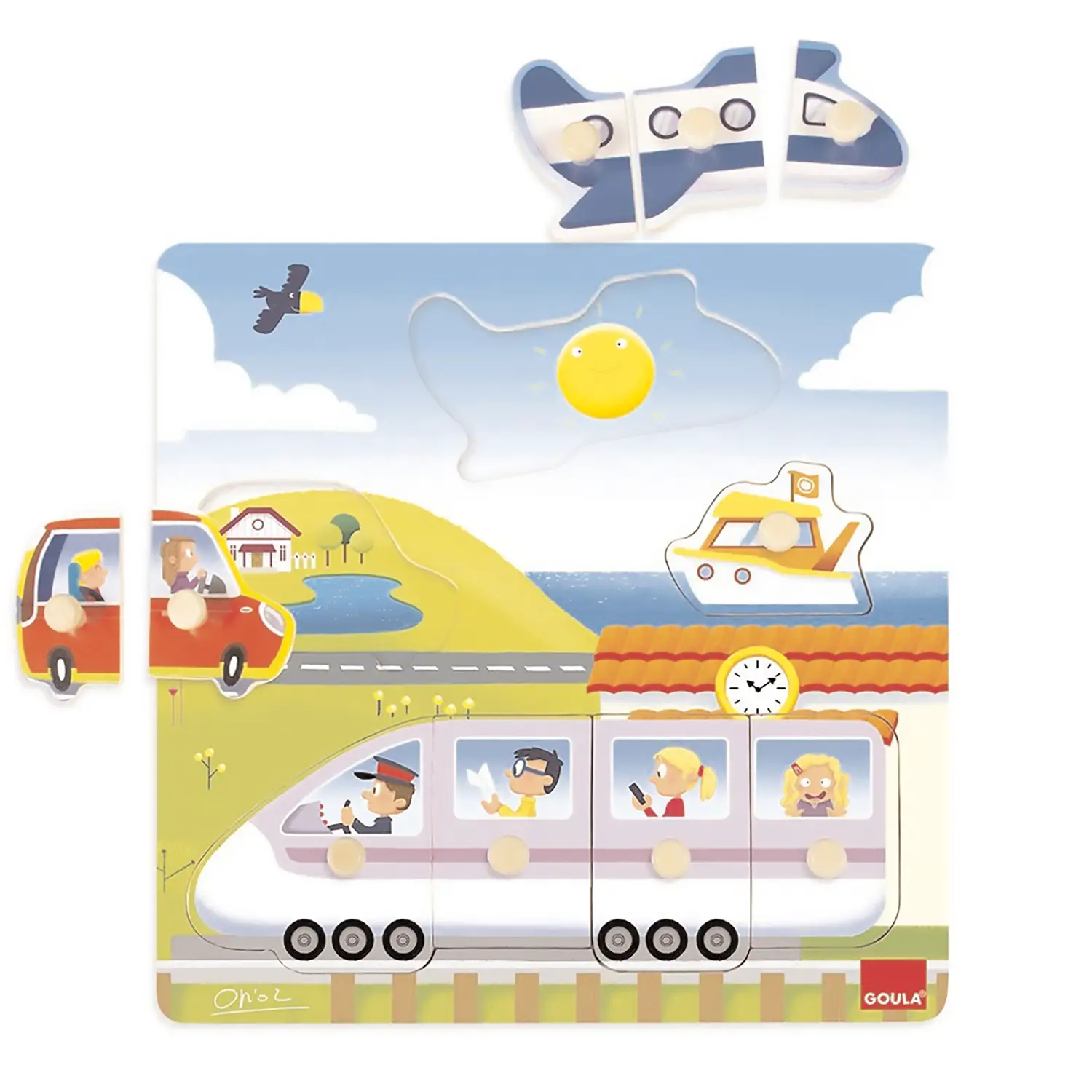 Puzzle con Pomolo il Viaggio - Incastri e puzzle in legno