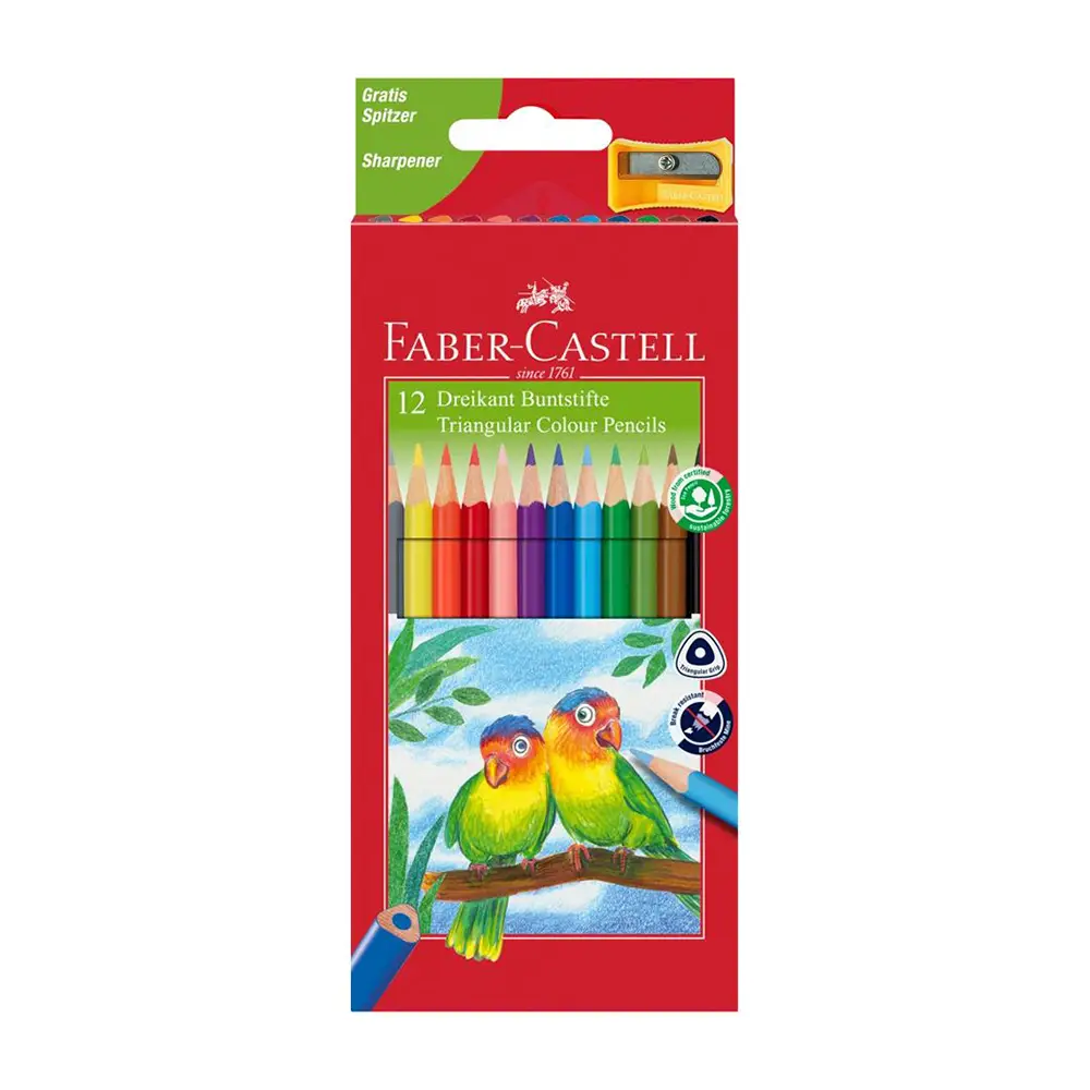 Pastelli Faber-Castell Triangolari 12 Colori – Creatività in Mano - Pastelli