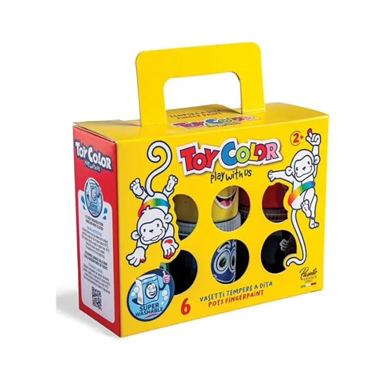 Colori A Dita ToyColor 80 ml in 6 Colori - Tempere