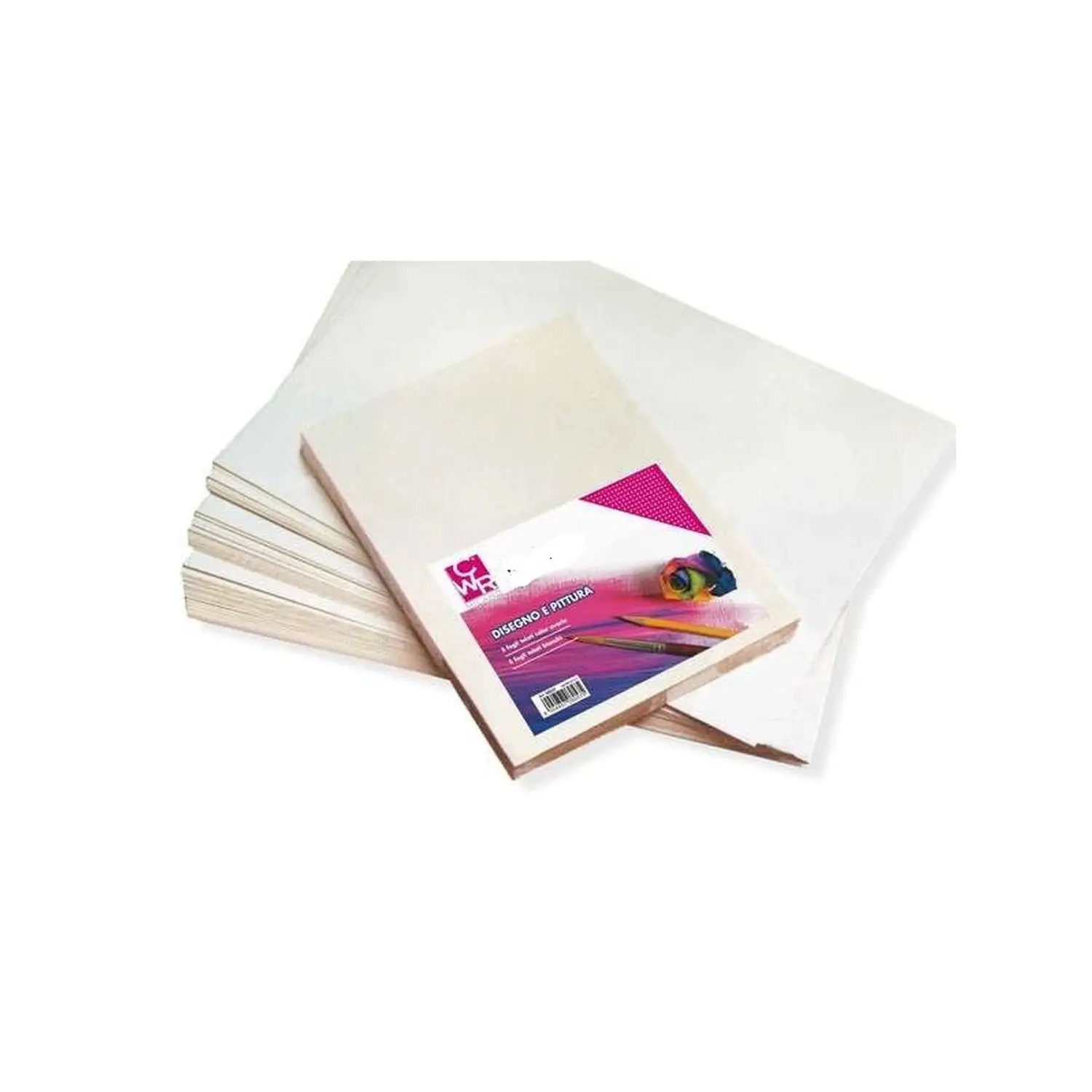 Cartoncino Tela Bianco/Avorio 160 gr/m² – 10 Fogli – Formato 50x70 cm - Carta e cartoncino