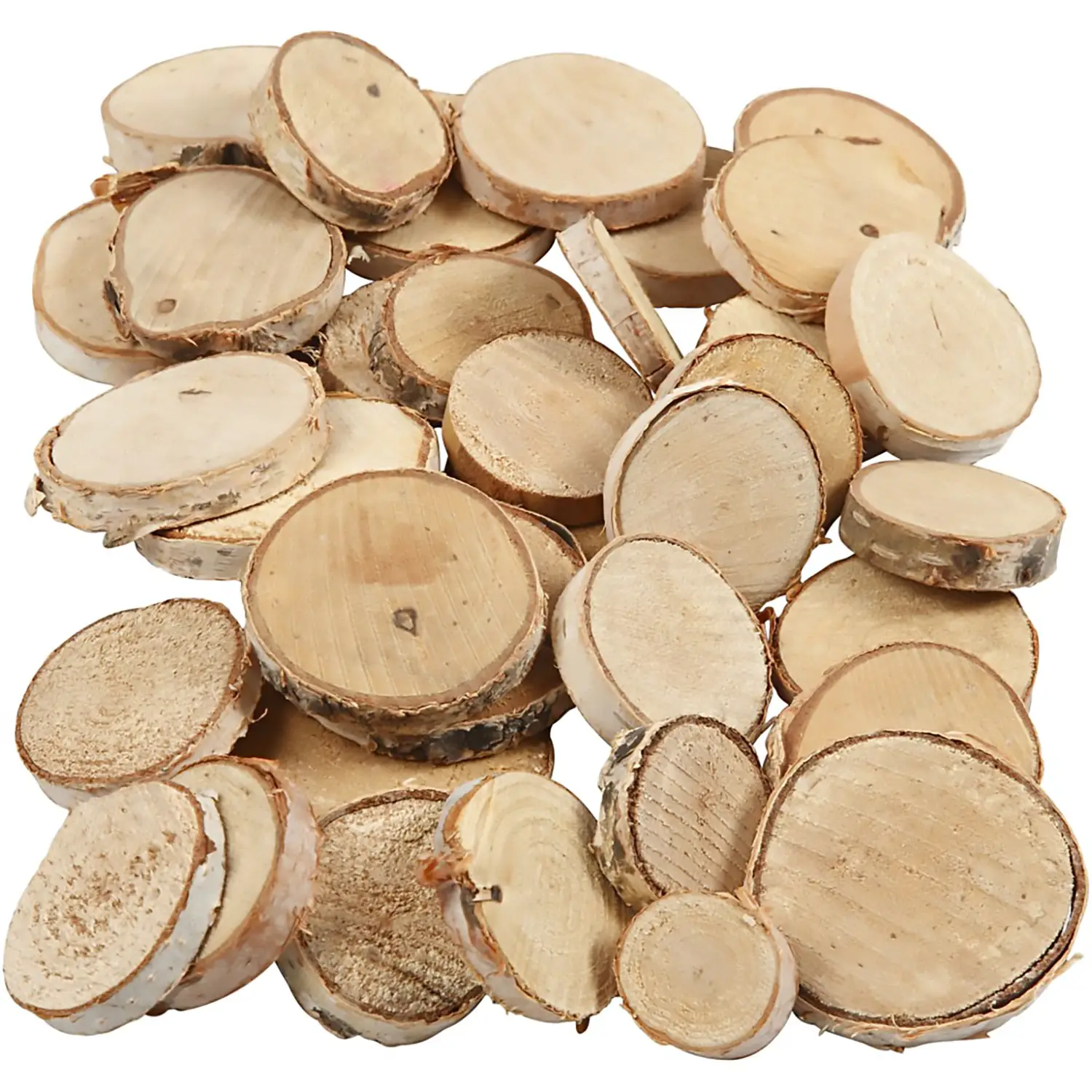 Mini Tronchetti in Legno – 25/45 mm - 600 g (circa 150 Pezzi) - Soggetti in legno