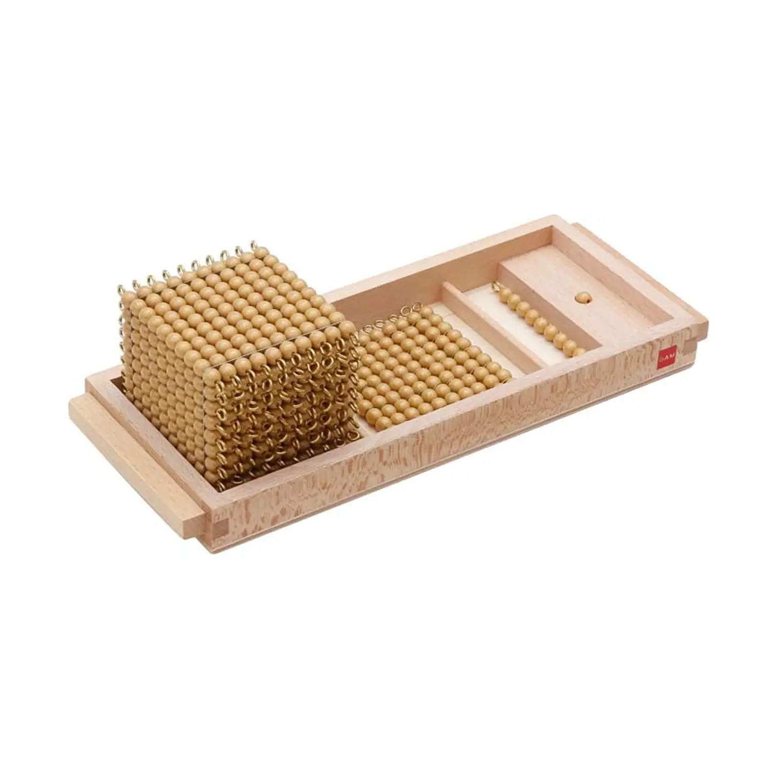 Montessori Mille Perle Cube – Materiale per Apprendimento del Sistema Decimale - leggere scrivere contare racco