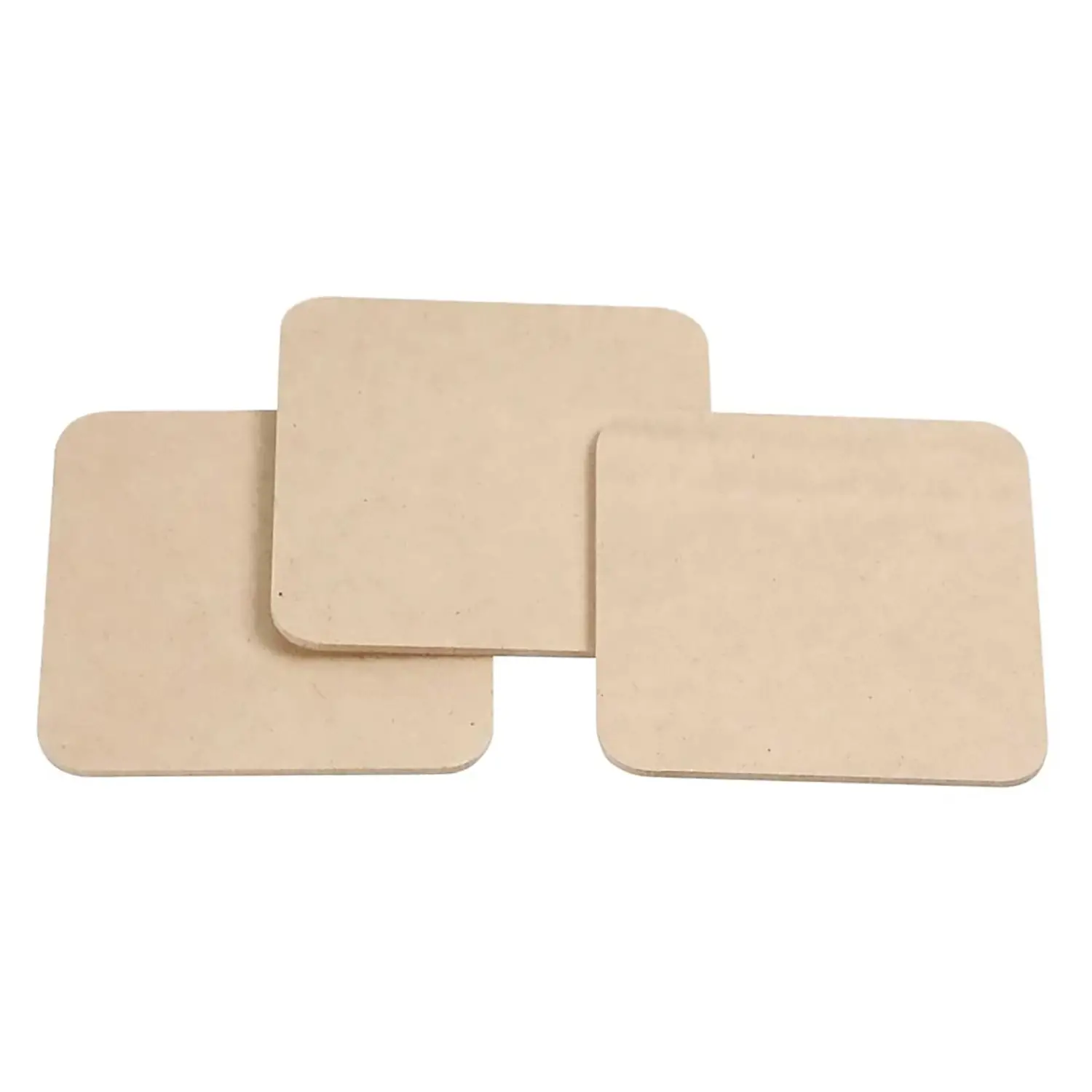 Sottobicchieri da Decorare in MDF 10x10 cm - Set 6 Pezzi - Carta e cartoncino