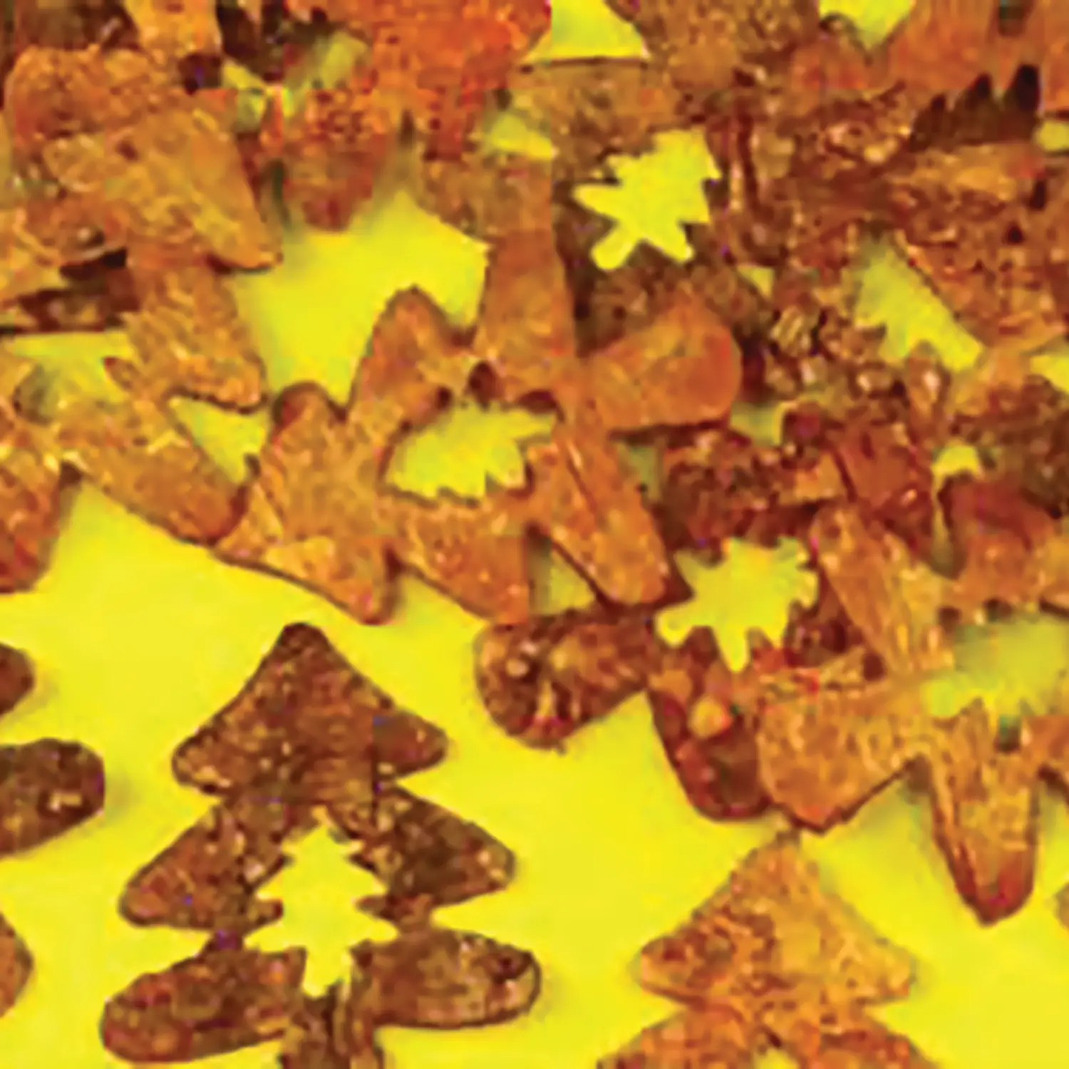 Abeti di Corteccia Naturale Oro – 7 cm - Set 20 Pezzi - Soggetti in legno