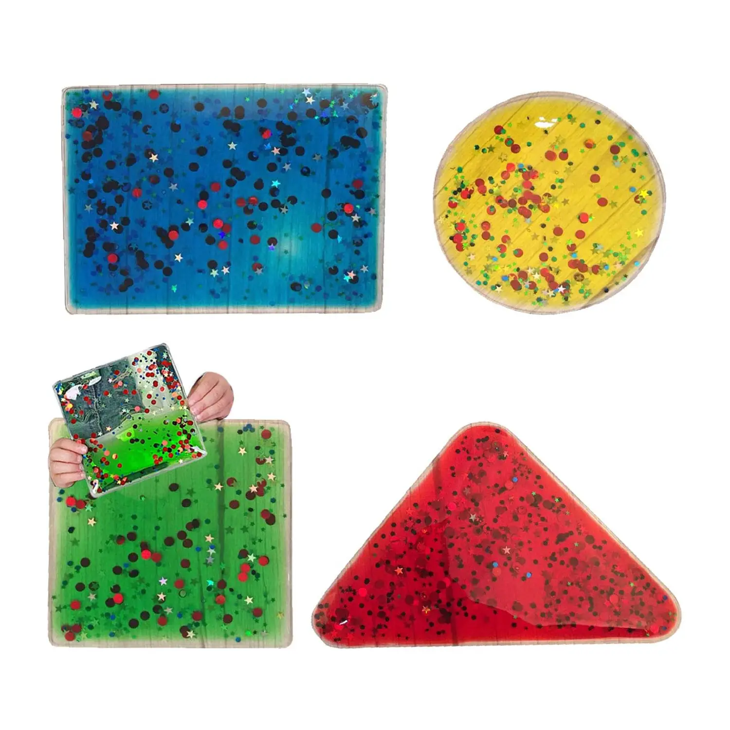 Mini Piastrelle Sensoriali Geometriche – 4 forme di circa 19x14 cm - Sviluppo sensoriale
