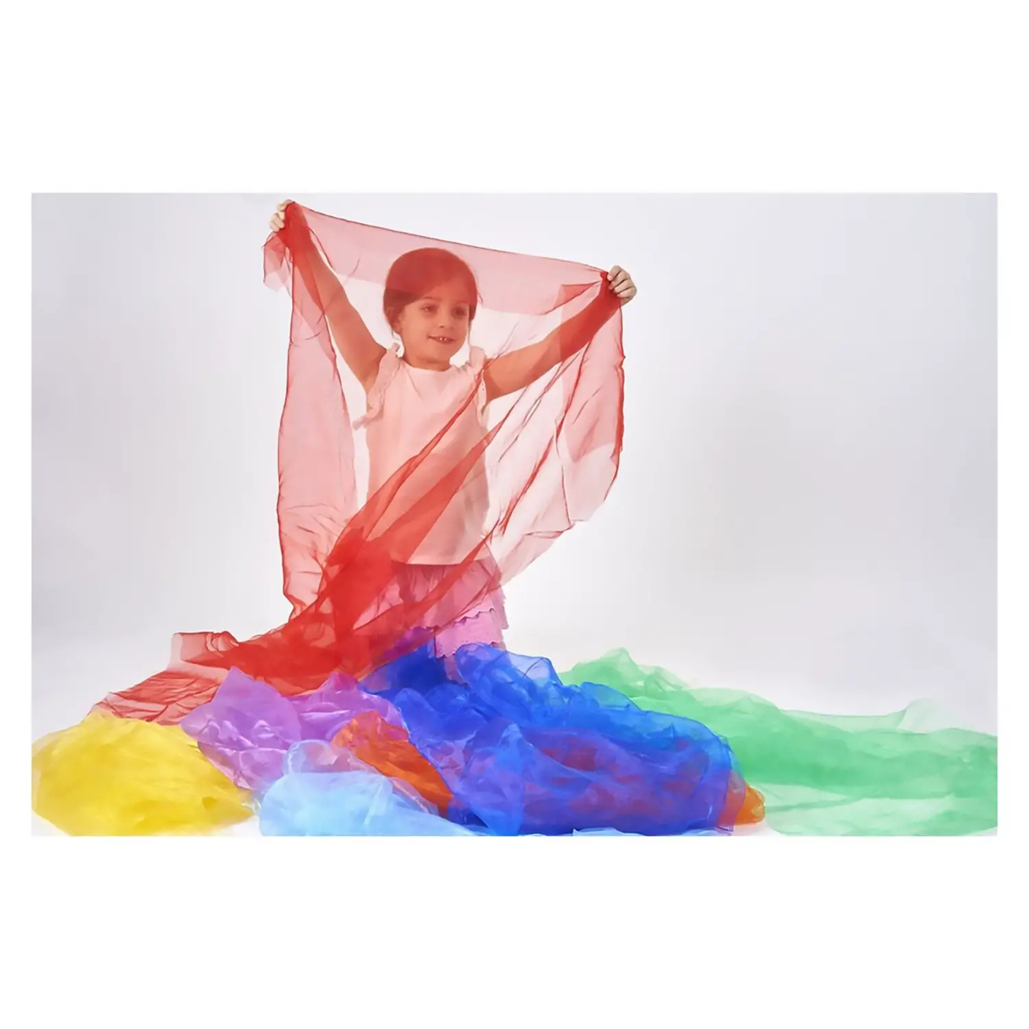 Teli Organza Arcobaleno – Set 7 Pezzi 1x1,5 m - Tessuti e stoffe