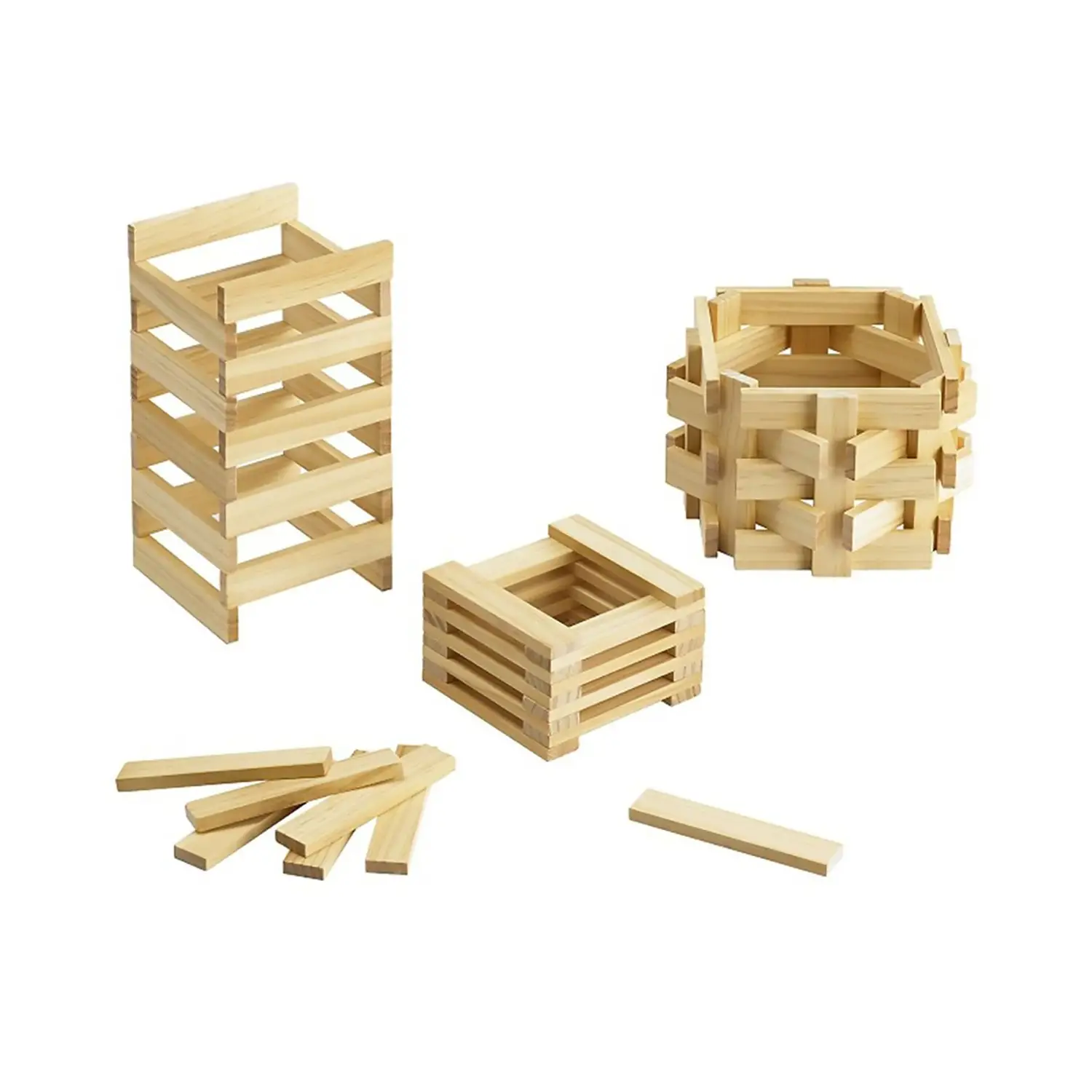 Costruzioni con Listelli in Legno 200 Elementi - Percorsi psicomotori