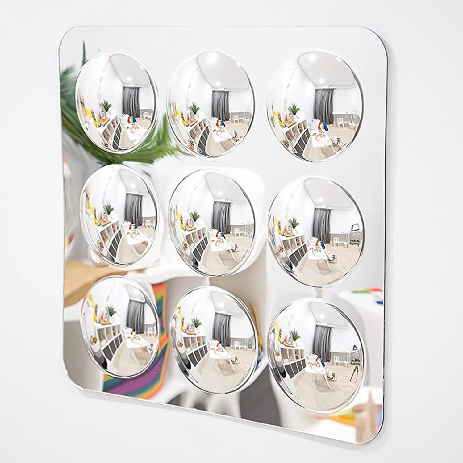 Specchio a 9 Bolle – Esperienza Visiva per Bambini 49x49 cm - Specchi