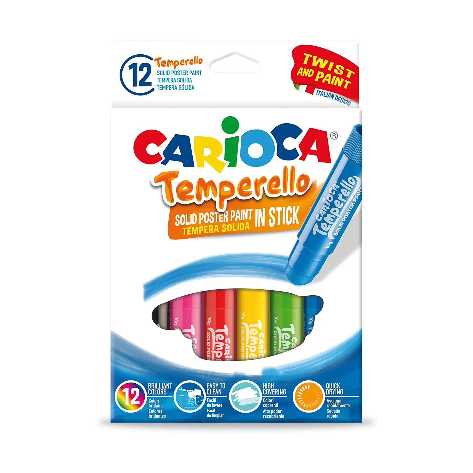 Temperello Carioca – Tempera Stick 12 Colori - Pastelli