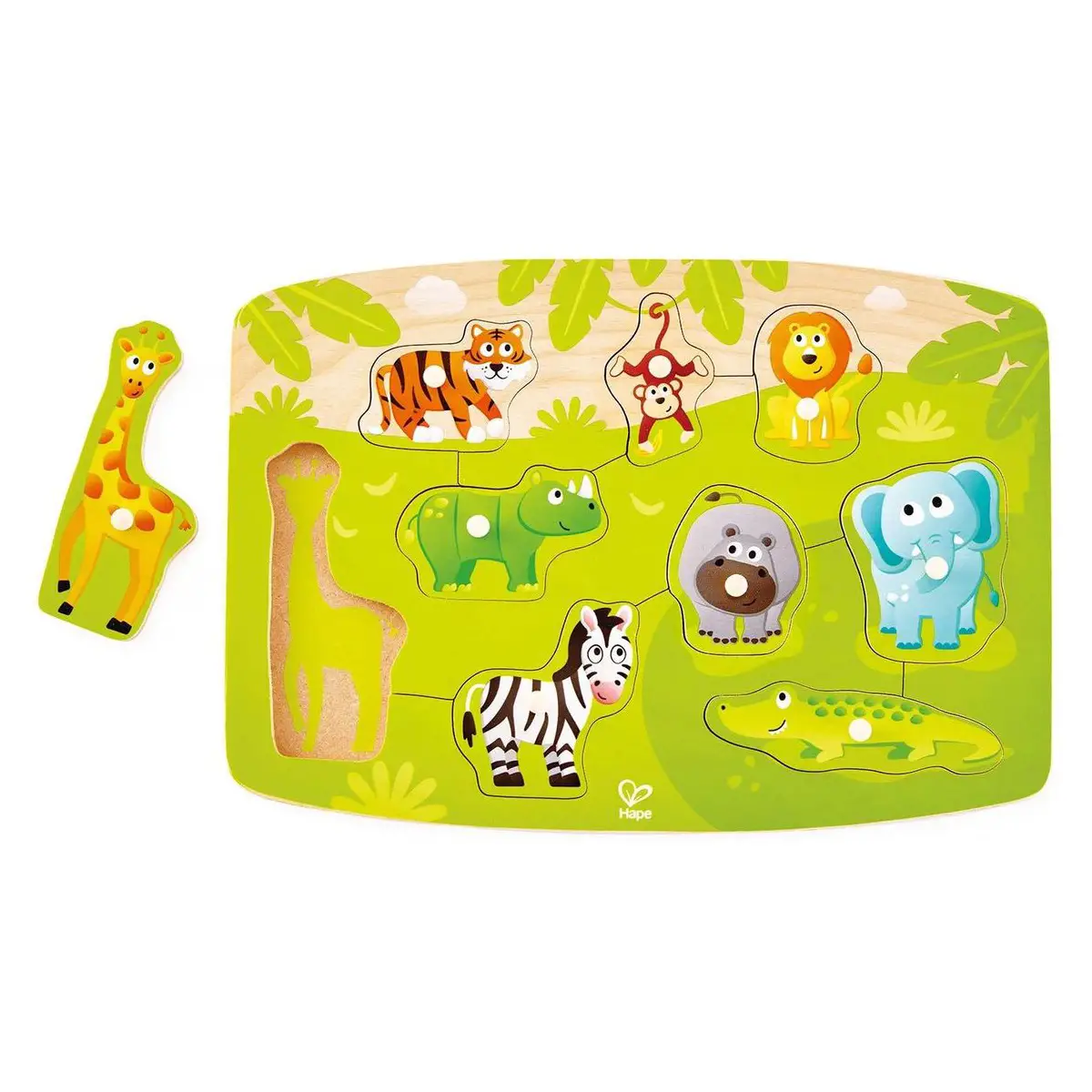 Puzzle Giungla con Piolini - Incastri e puzzle in legno