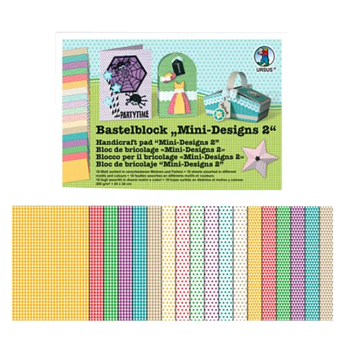 Cartoncino Multicolor Fantasia Serie 2 - 18 fogli cm 24x34. - Carta e cartoncino