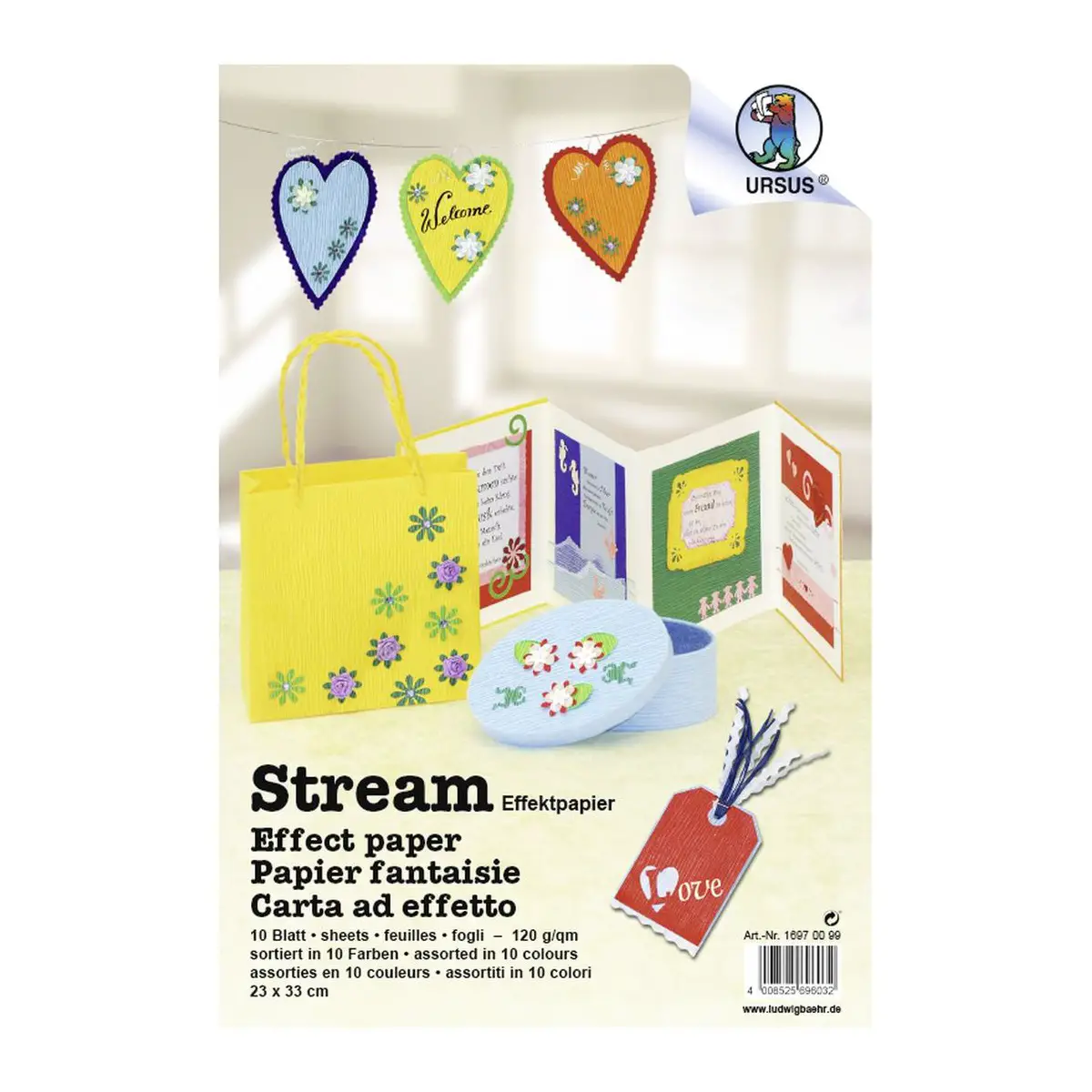 Carta Termoreattiva Stream -10 Colori cm 23x33 - Carta e cartoncino