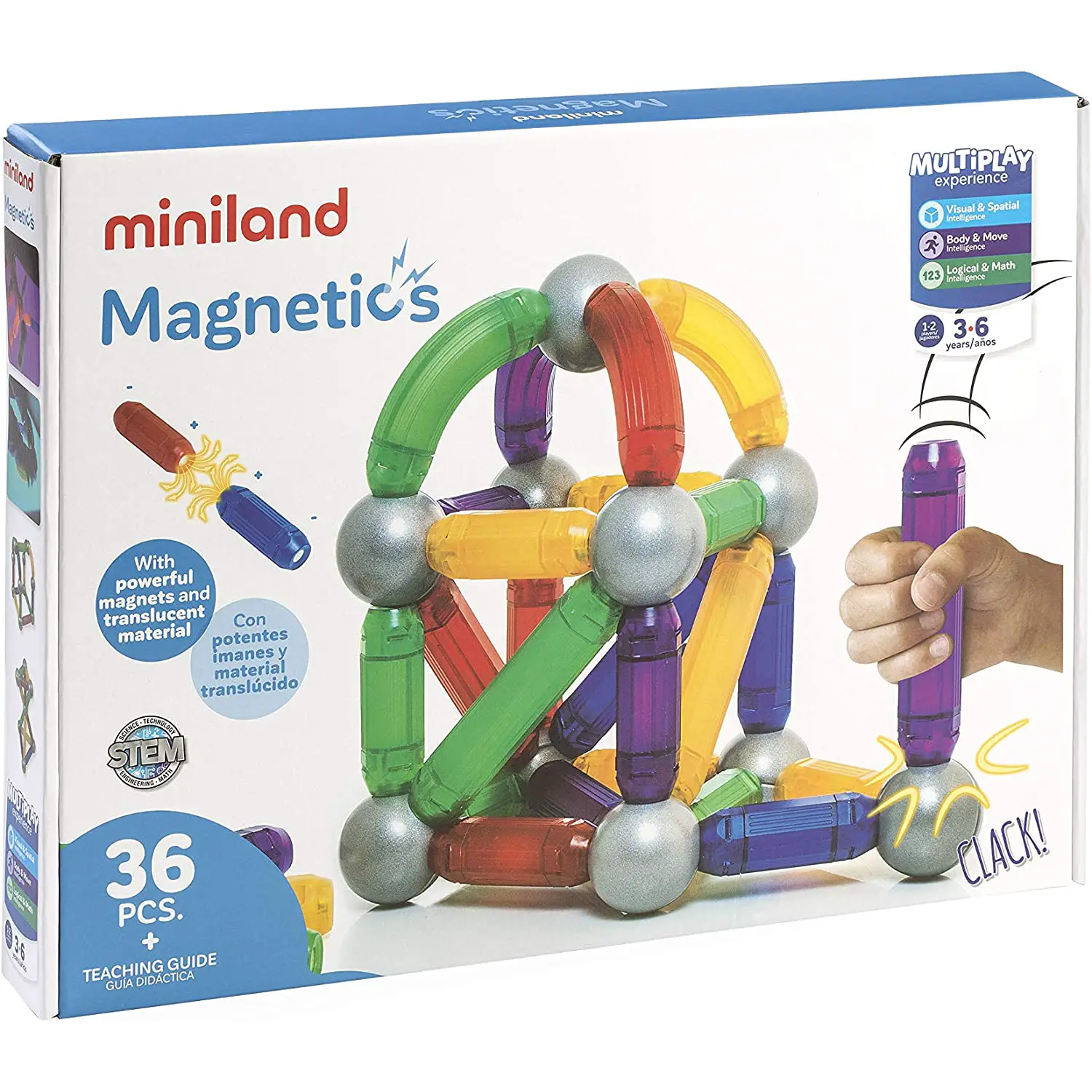 Costruzioni Magnetiche Traslucide Jumbo 36 Elementi - Costruzioni tecniche