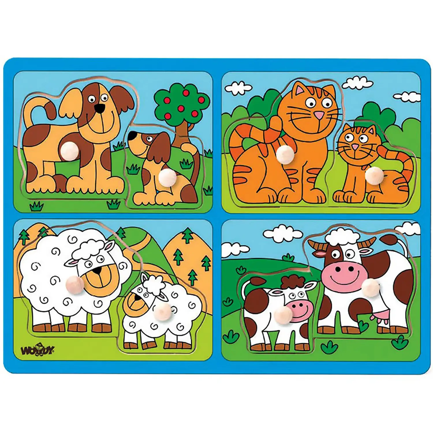Primo Puzzle Mamme e Cuccioli Fattoria - Incastri e puzzle in legno