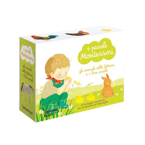 Piccoli Montessori Animali della Fattoria e i Loro Cuccioli - Prima biblioteca