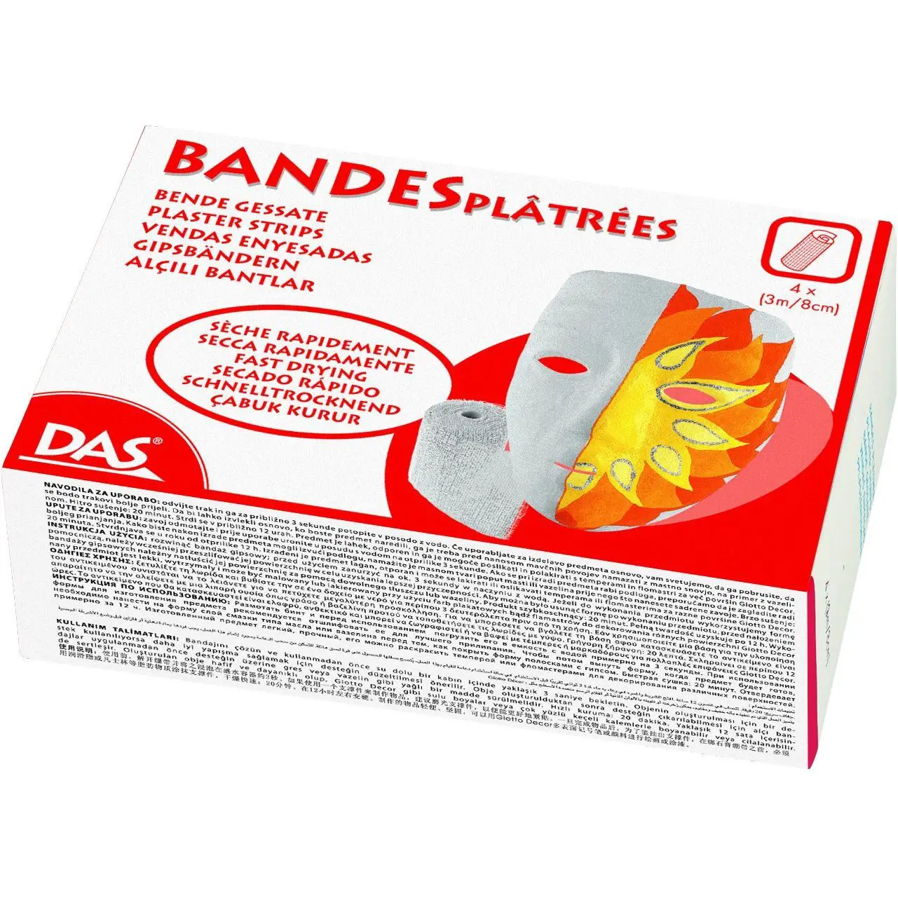 Bande Garza Gessate 4 Pezzi – 8 cm x 3 m - Paste per modellare