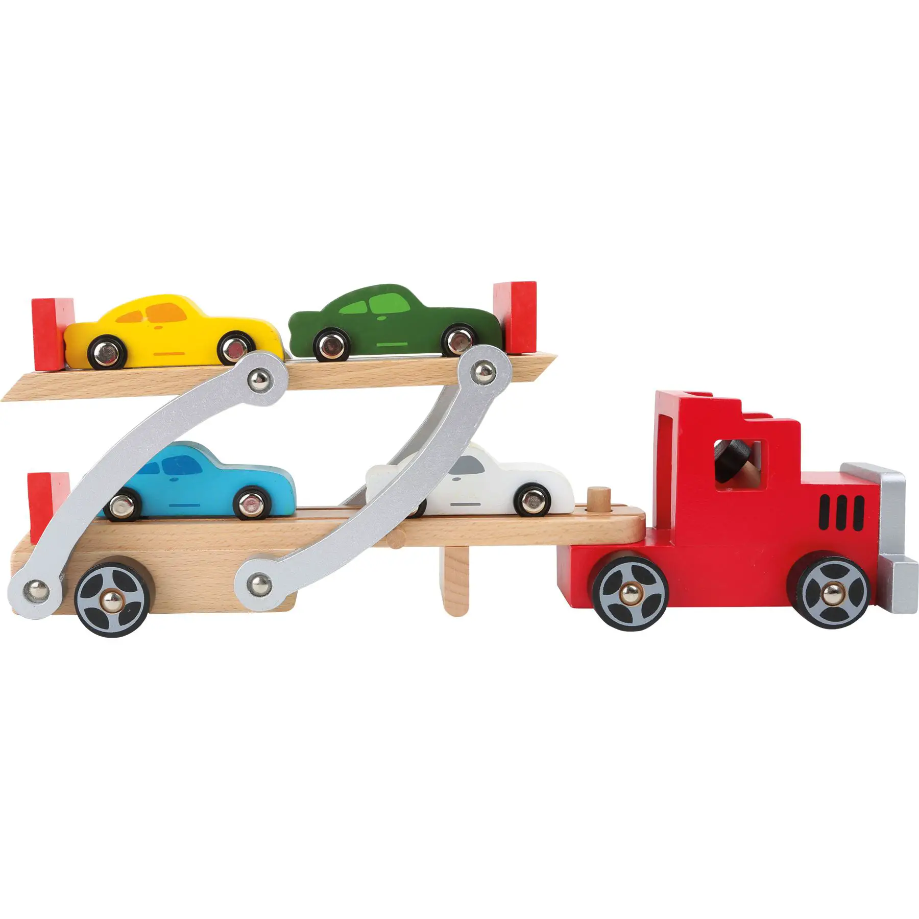 Camion Trasporto Auto con 4 Veicoli 35cm. - Veicoli, garage e piste