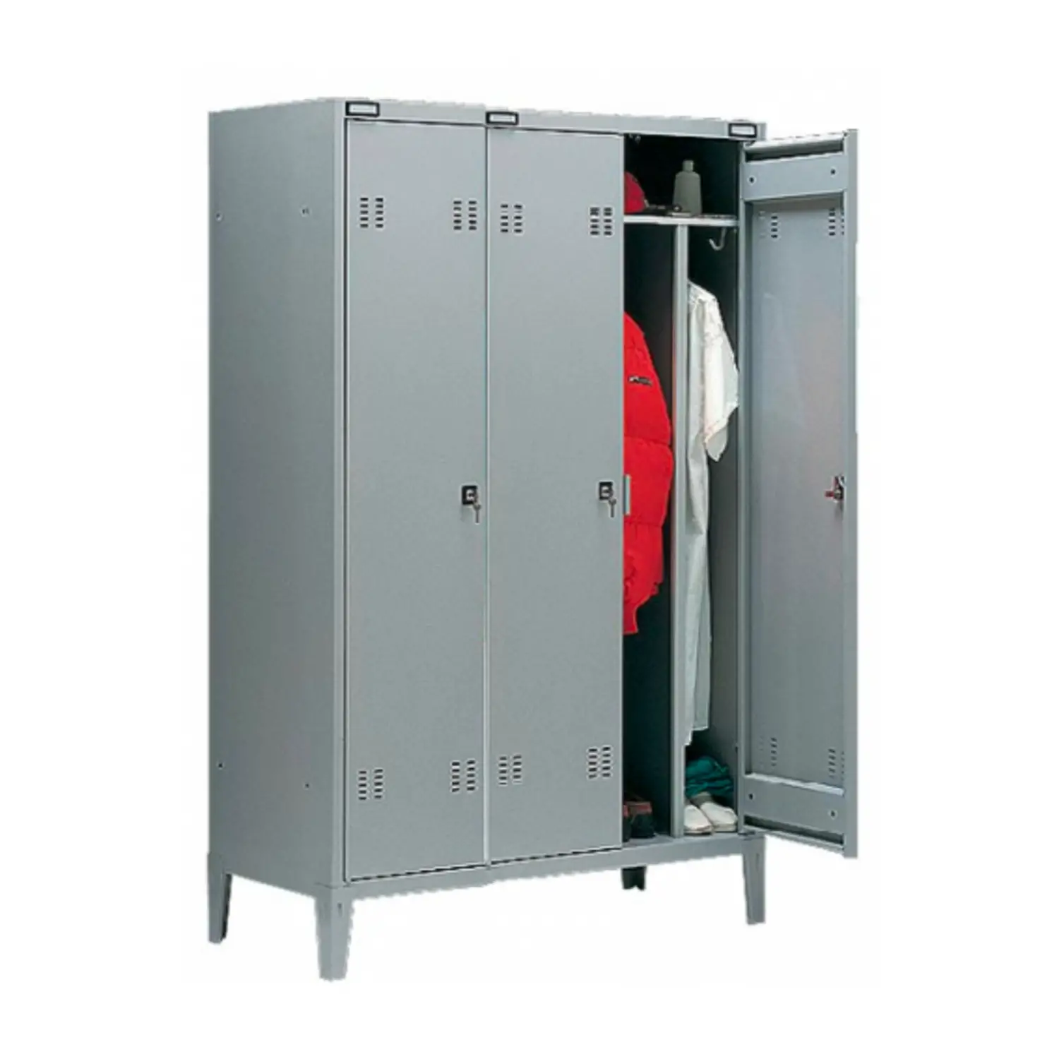 Armadietto Spogliatoio Sporco-Pulito in Metallo 3 Posti - Arredo archivio