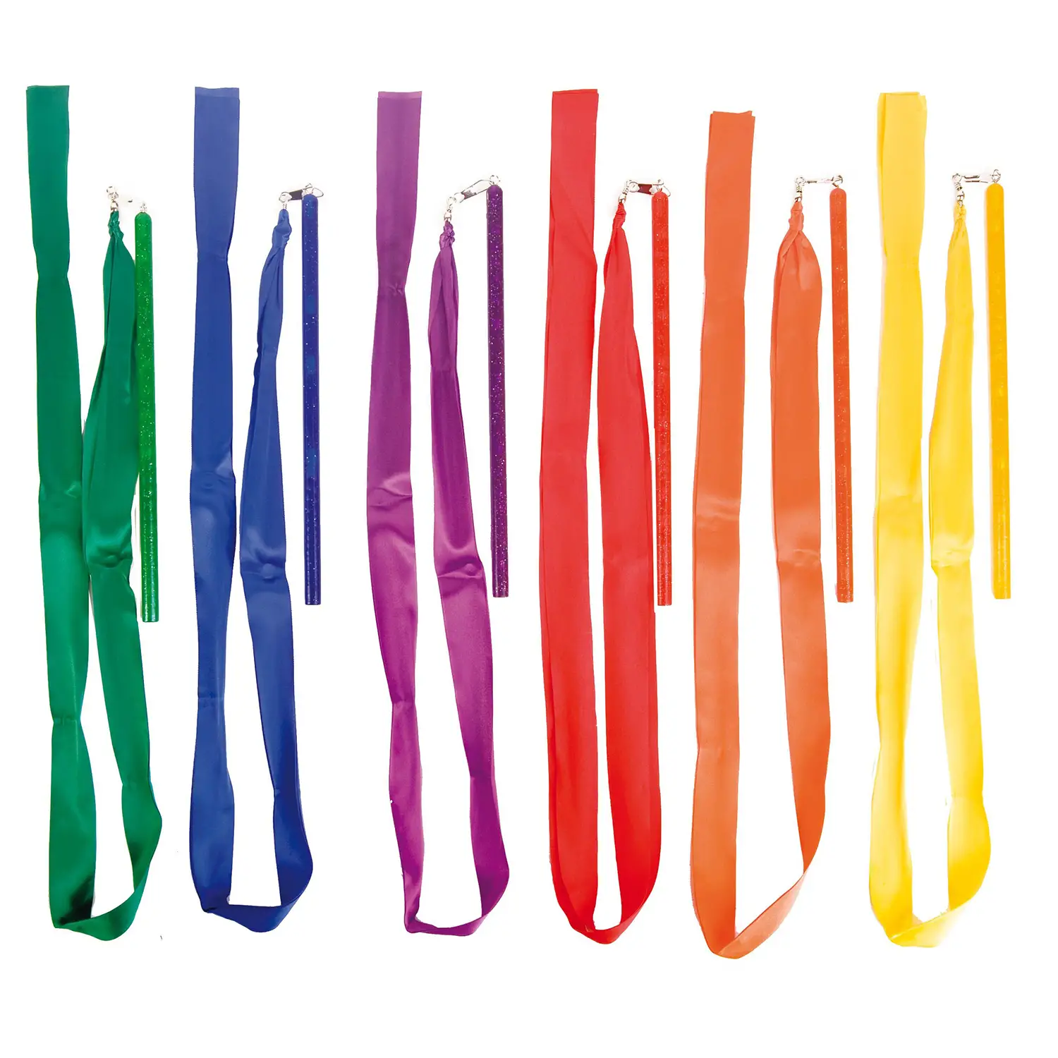 Nastri per Ritmica con Bacchette 4mt 6 Pezzi - Ritmica