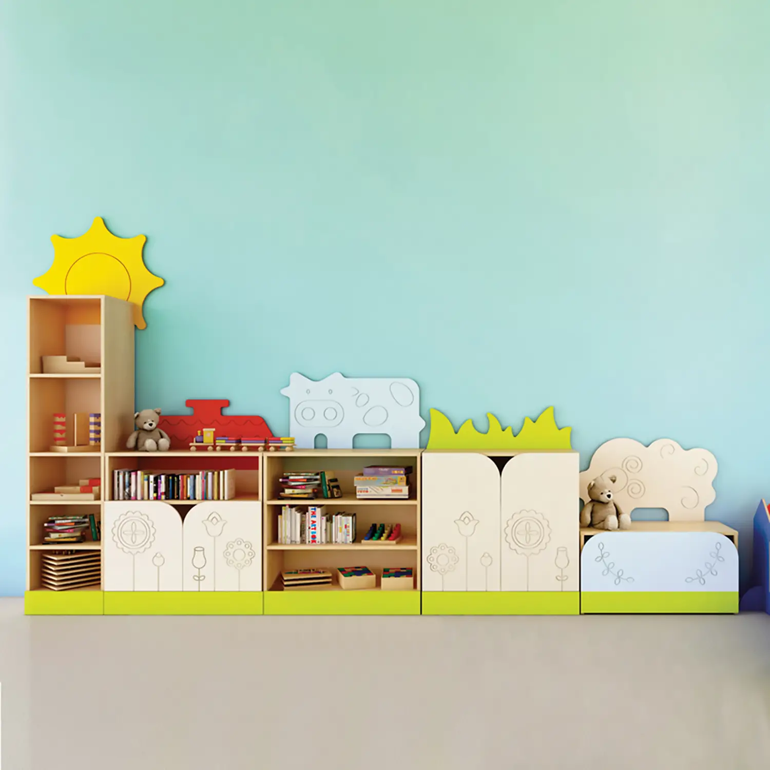 Arredo Completo Fattoria Set 2 per Scuola dell'Infanzia - Arredo Nido e Infanzia