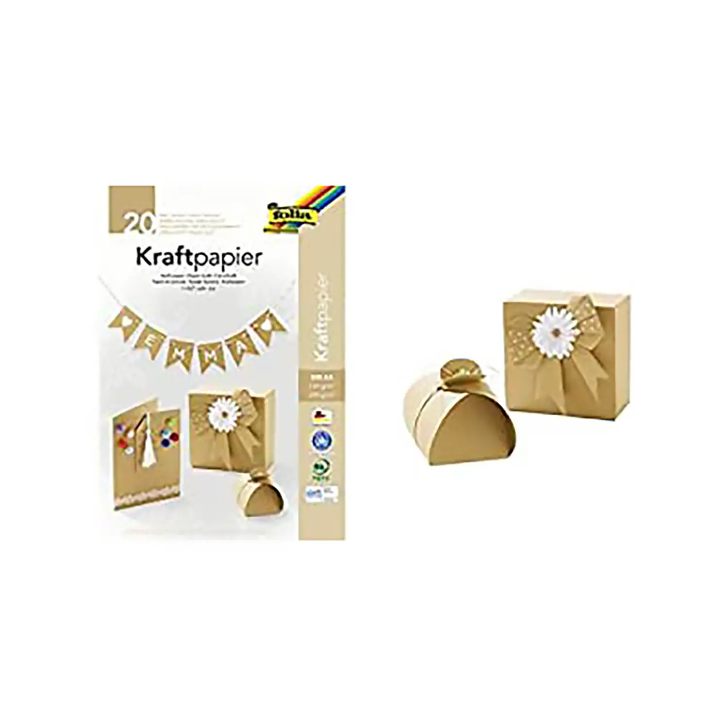 Carta Avana Kraft Riciclata A4 Mista – 20 Fogli (120 + 230 g/mq) - Carta e cartoncino
