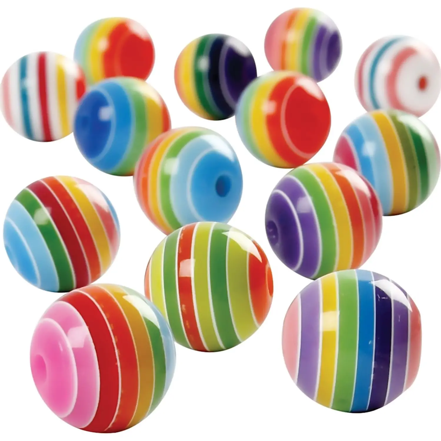 Perline Arcobaleno da Infilare 12mm. 500gr (circa 53o perline) - Motricità fine