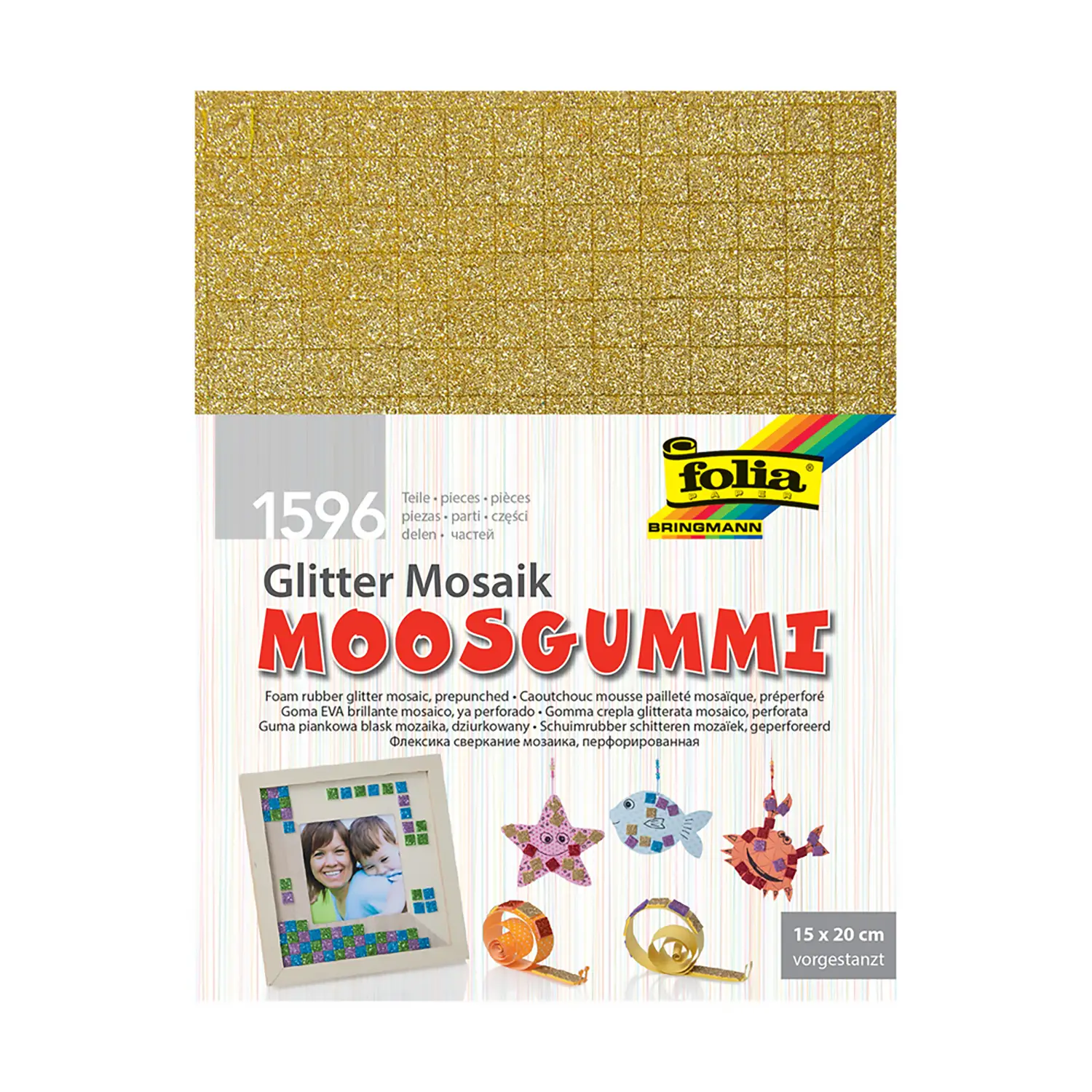 Tessere in Spumella Glitter per Mosaico 10mm. 1596 Pezzi - Applicazioni e decori