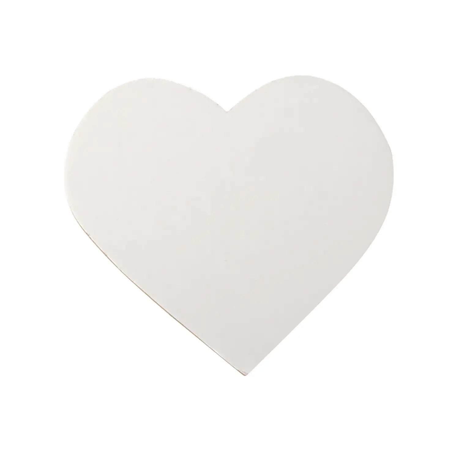 Cuore in Cartone Telato Bianco 13x14 cm – Confezione da 5 Pezzi - Carta e cartoncino