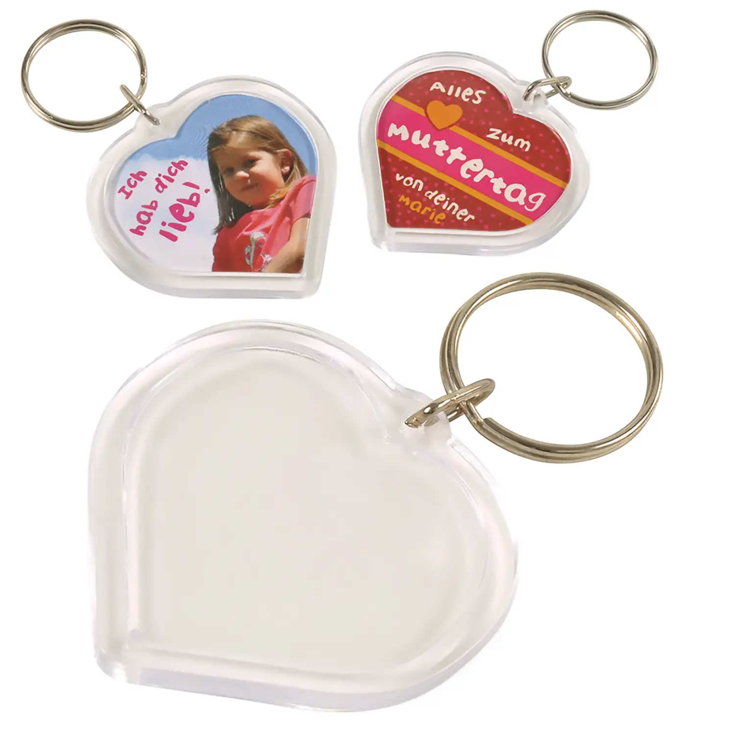 Portachiavi Cuore in Plastica da Decorare – Base Creativa per Lavoretti e DIY - Cellulosa Plastica Polistirolo