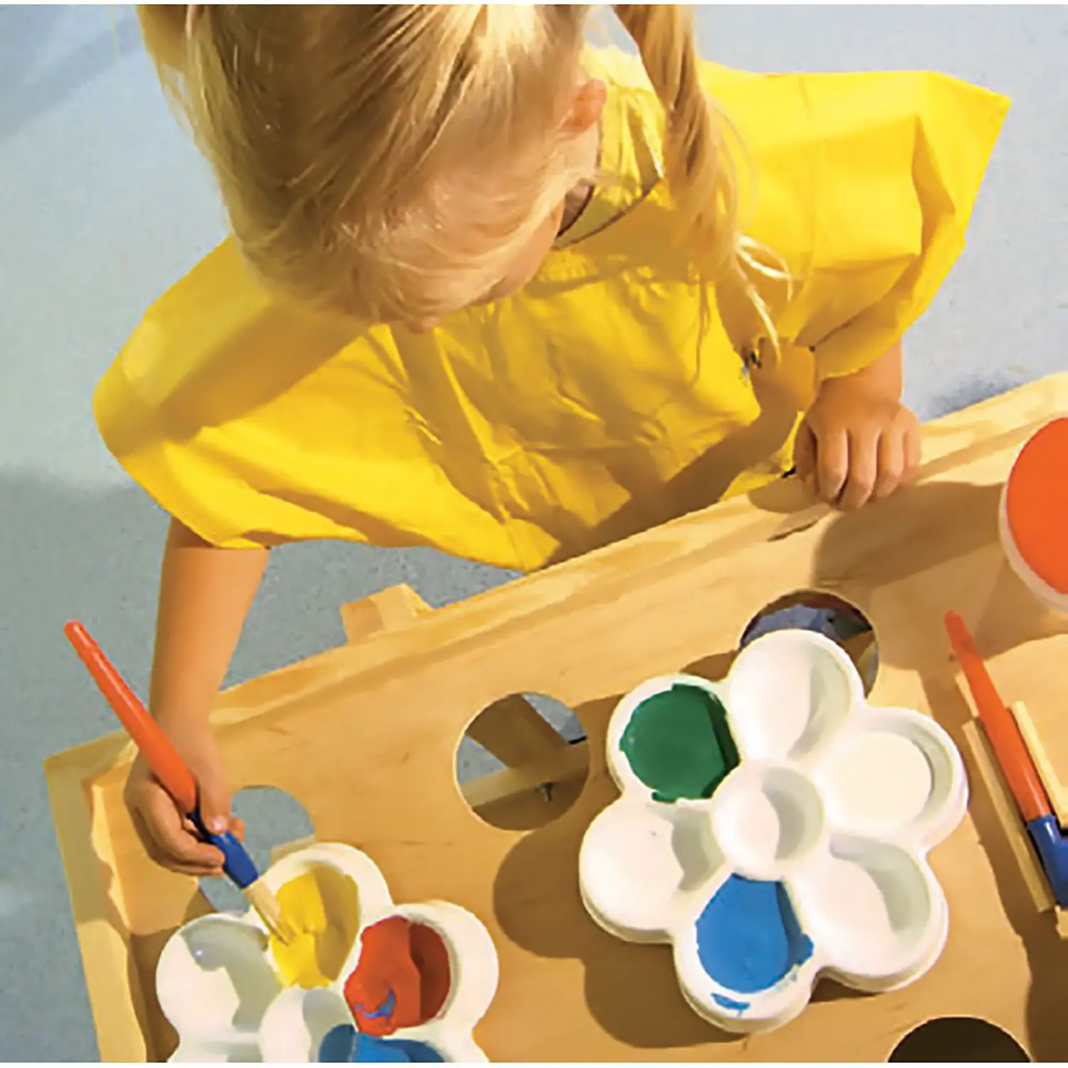 Tavolozza Fiore 7 Scomparti per Pittura – Tavolozza Plastica Infrangibile - Pennelli e accessori