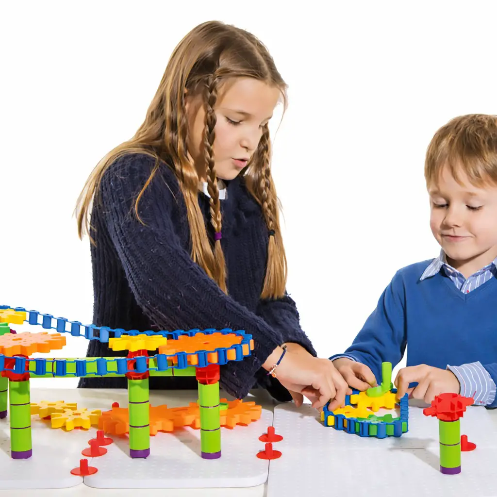 Kit Costruzioni Ingranaggi in Movimento – 340 Elementi per Imparare la Meccanica STEAM - Costruzioni in plastica