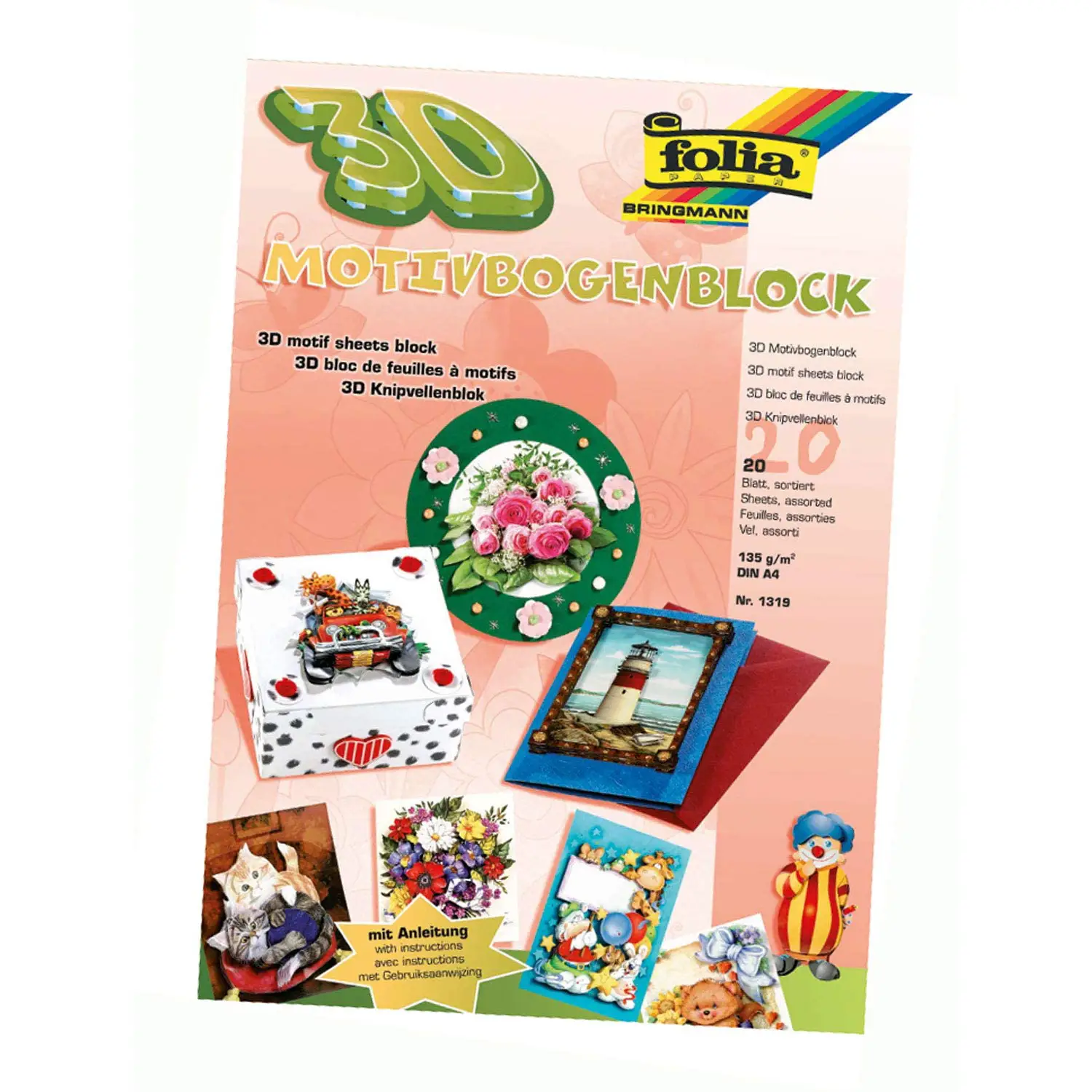 Soggetti Scrapbook 3d Fantasia 20 fogli mm 201x297 - Carta e cartoncino