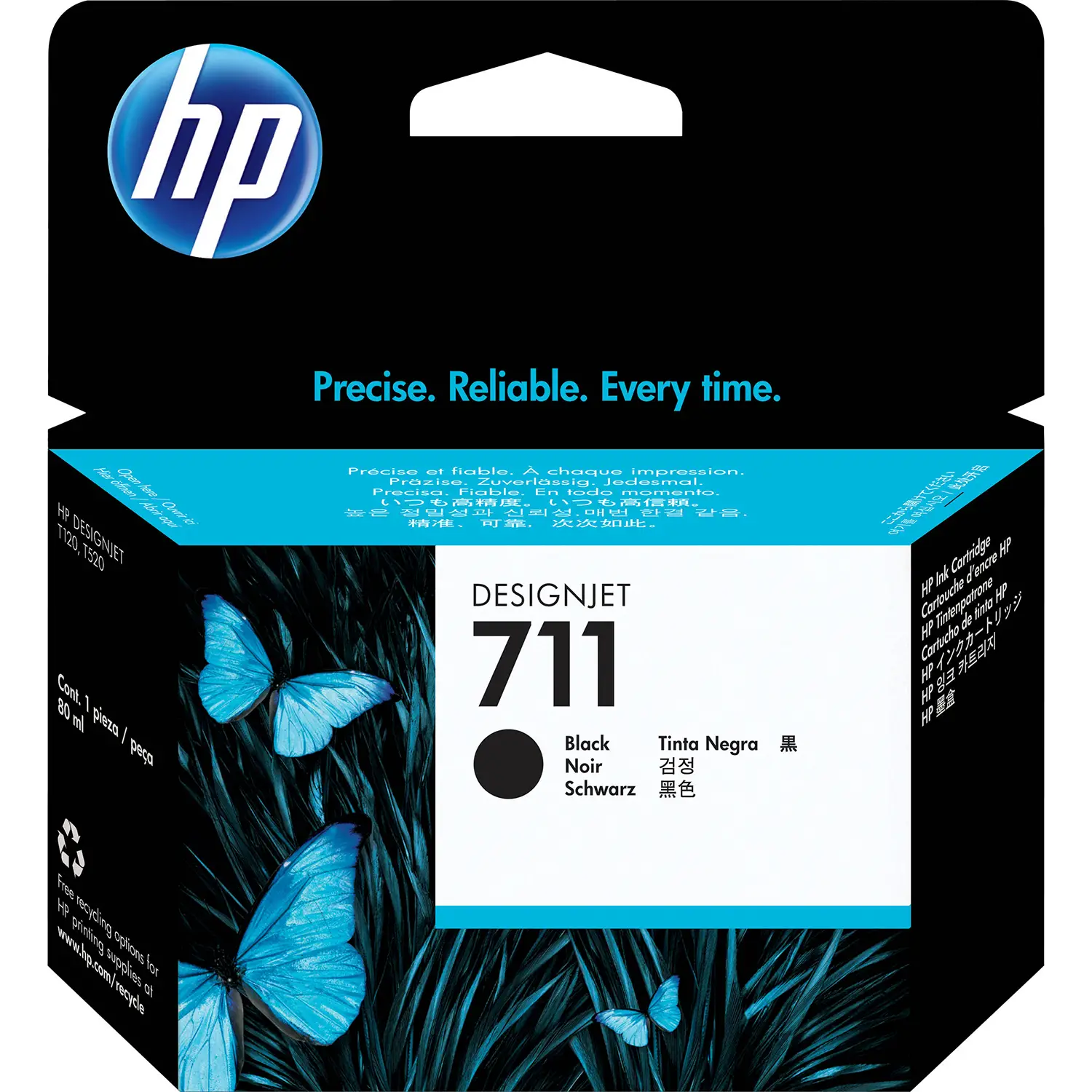 CARTUCCIA D'INCHIOSTRO HP 711 DA 80 ML NERO - Consumabili
