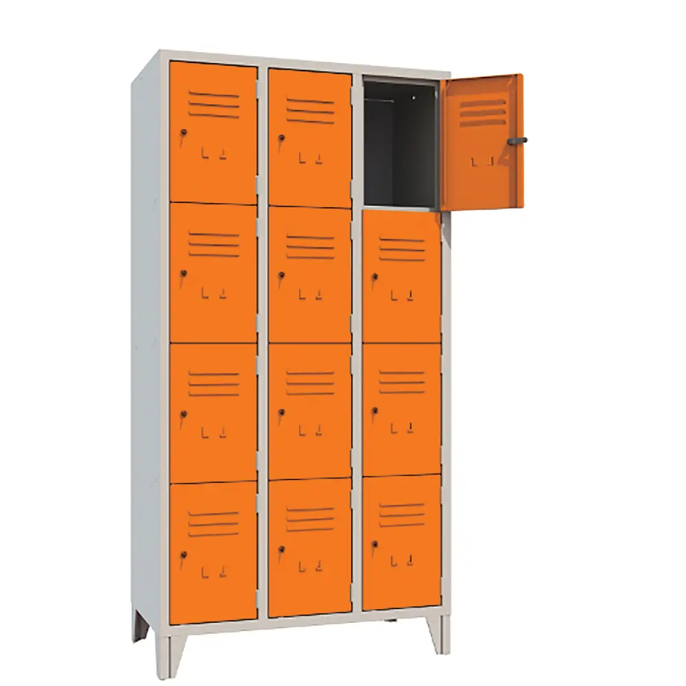 Armadio Casellario Classic 12 Posti Ante Arancio - Conforme CAM - Arredo archivio