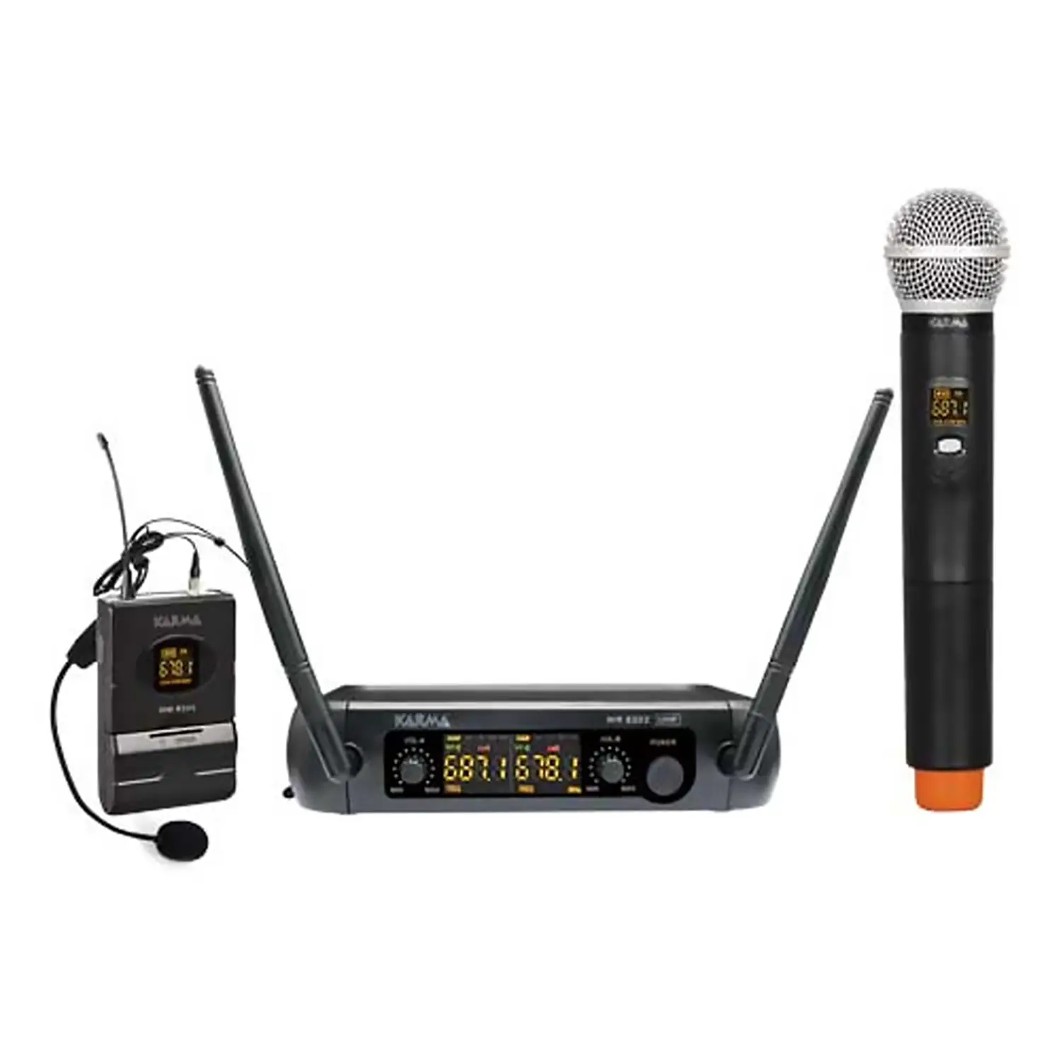 Doppio Radiomicrofono Palmare+Lavalier Wireless Uhf - Sistemi audio