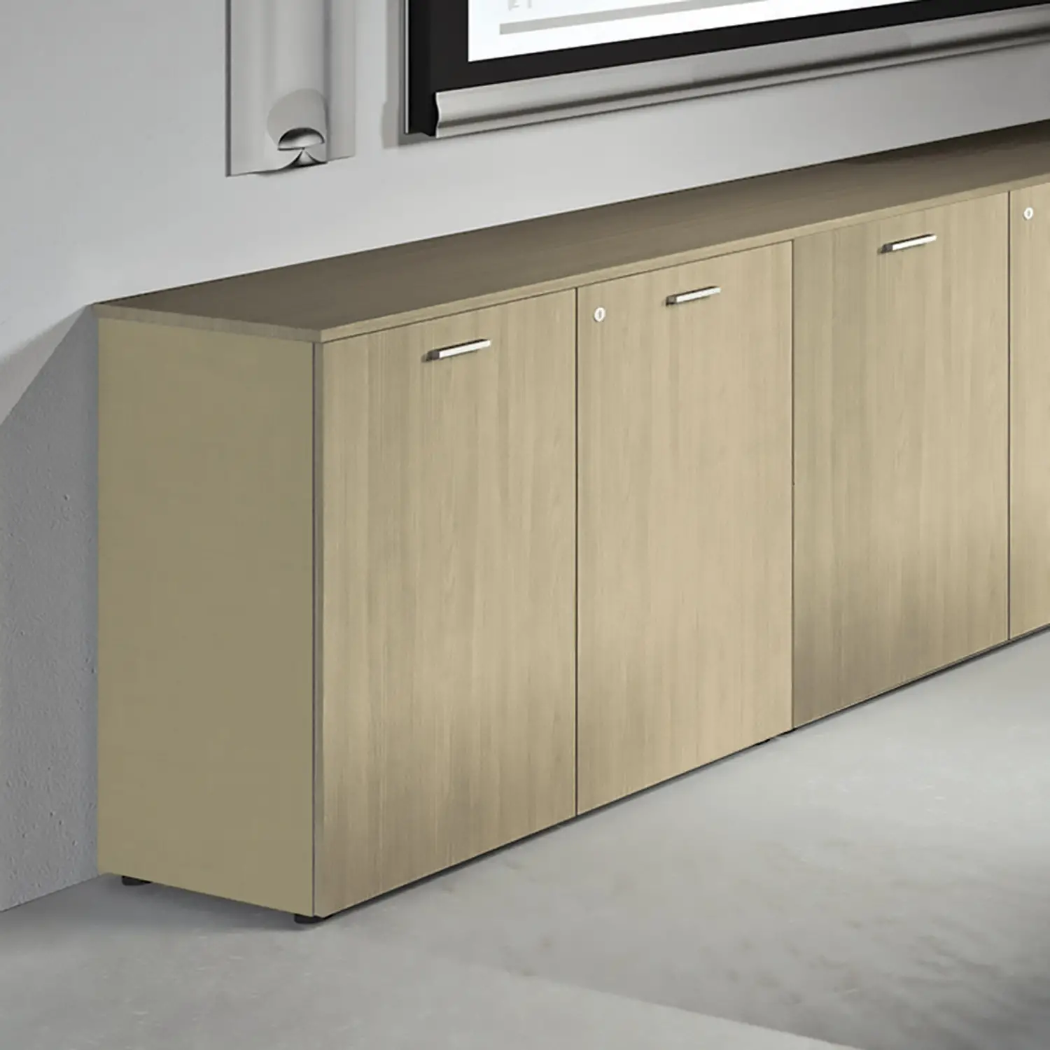 Libreria Kamos con Ante Legno cm. 90x46 x129 h - Arredo per l'ufficio