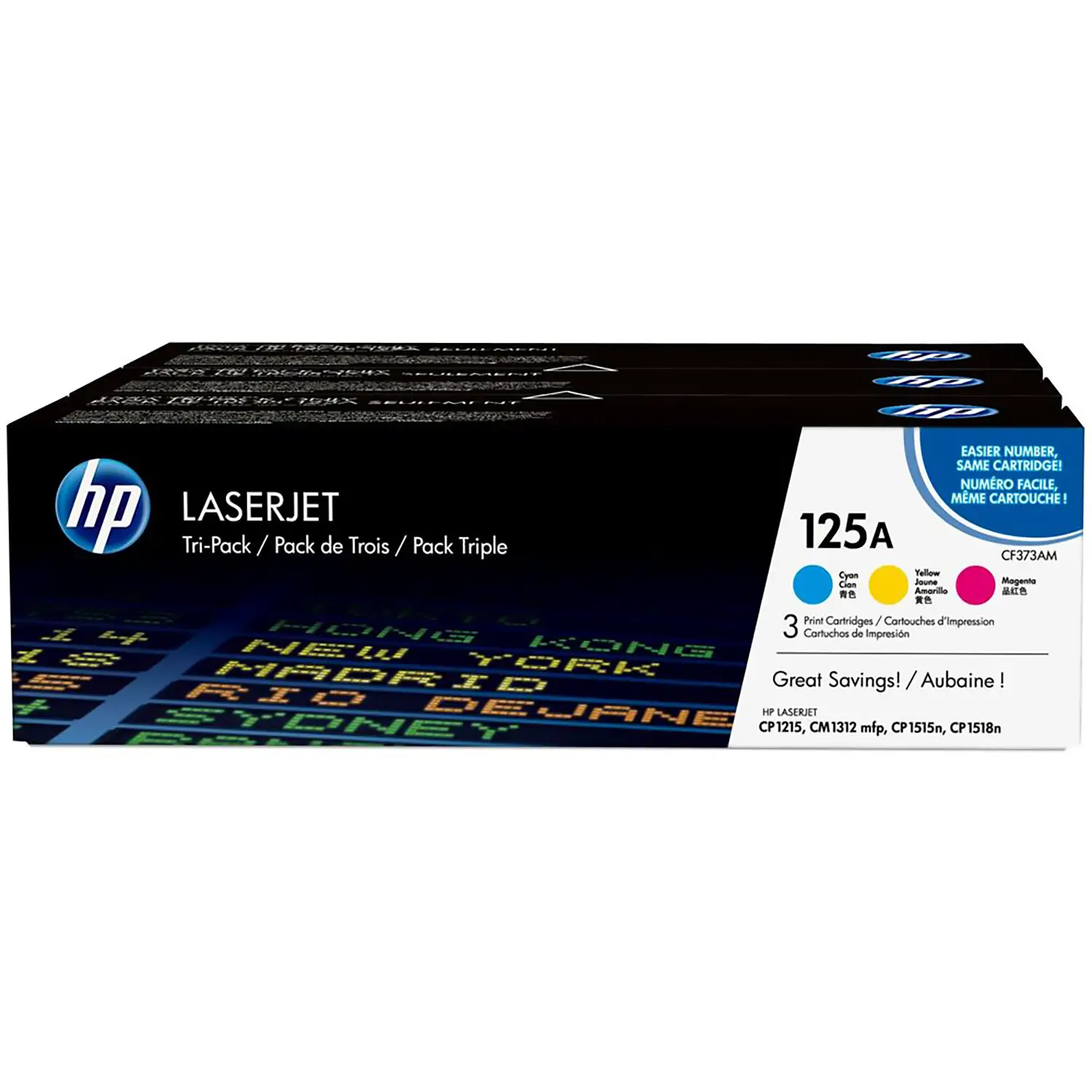 SCATOLA MULTIPACK 3 TONER COLORI CIANO/MAG/GIALLO HP LASERJET NR.125A - Consumabili
