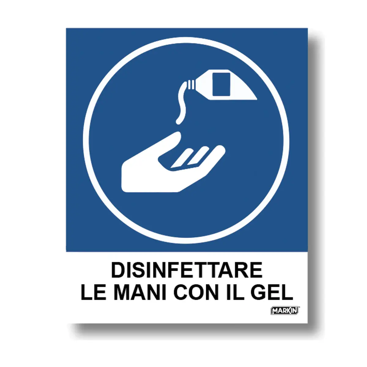 Cartello Adesivo “Disinfettare le Mani” – 2 Pezzi - Igiene e Pulizia