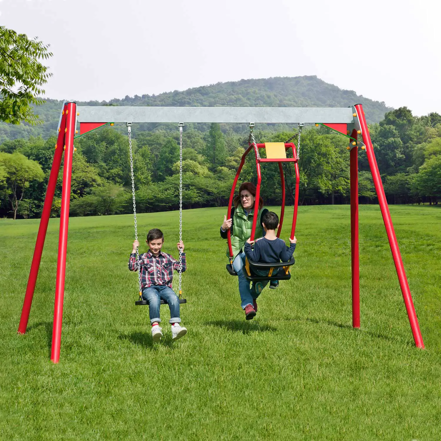 Altalena Giocarì 3 Posti – Altalena per Bambini da Giardino e Aree Giochi - Playgrounds e giostre