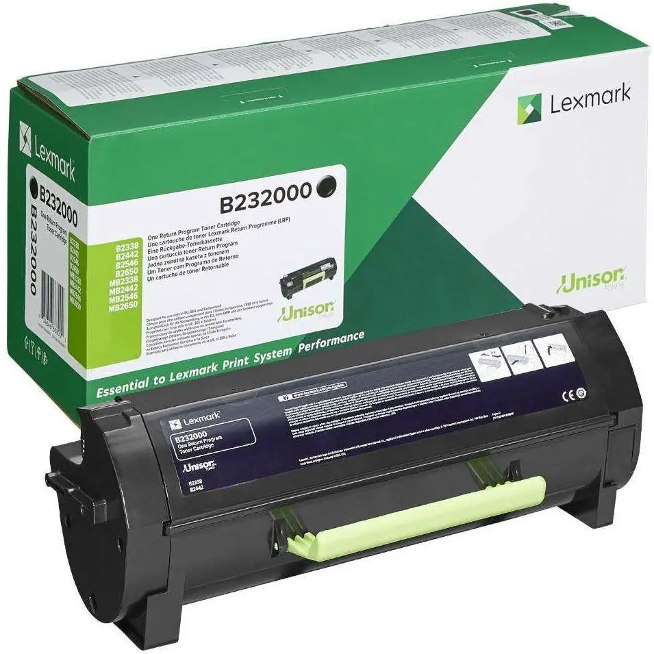 Lexmark B232000 Black Return Program Toner Cartridge3,000 pages - Consumabili
